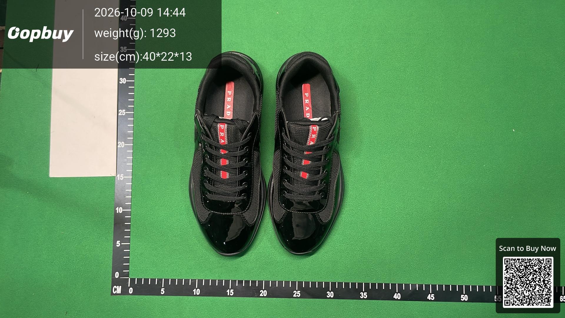Foto QC 6 de Prada America's Cup Patent Leather Technical Fabric Low Sneakers Royal Blue Silver