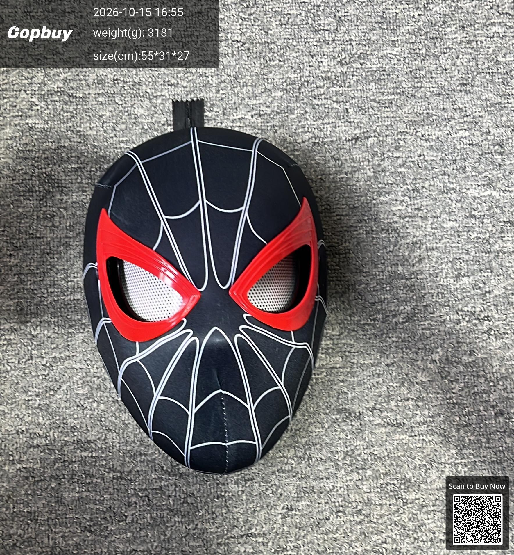 Foto QC 1 de Marvel Spider-Man Far From Home Electric Movable Eyes ABS and Fabric Mask