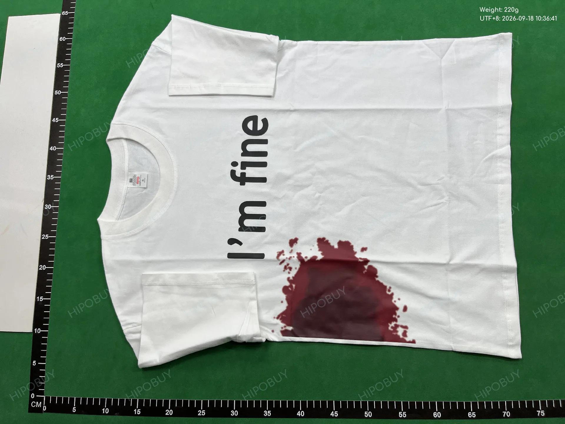 Foto QC 6 de Other T-shirt I'm Fine Print White