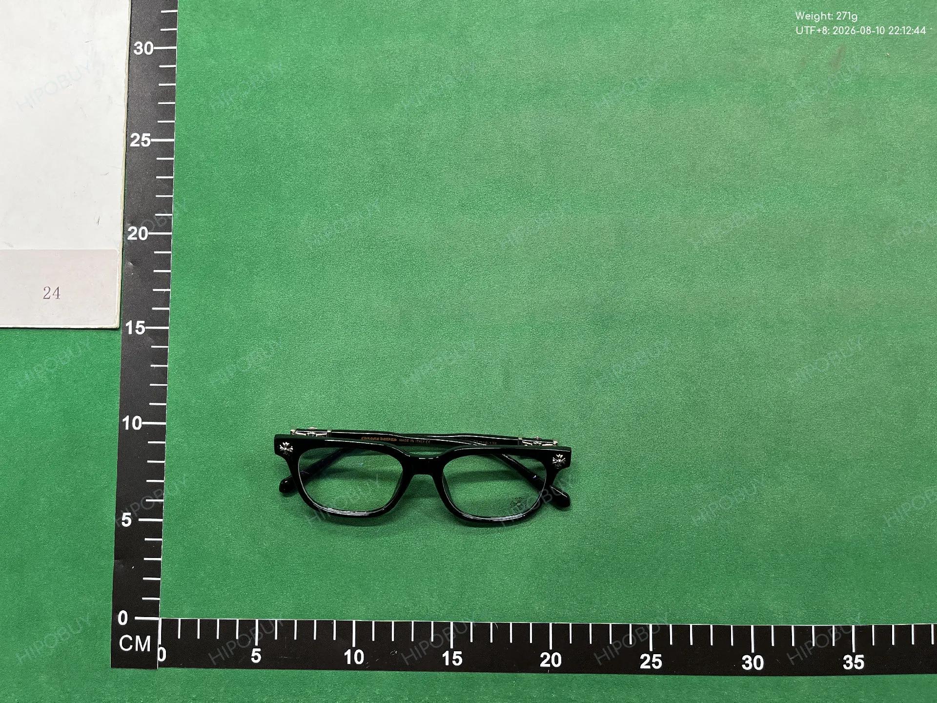 Foto QC 6 de Chrome Hearts Square-Frame Acetate and Metal Eyeglasses Black Gold Clear (8010)
