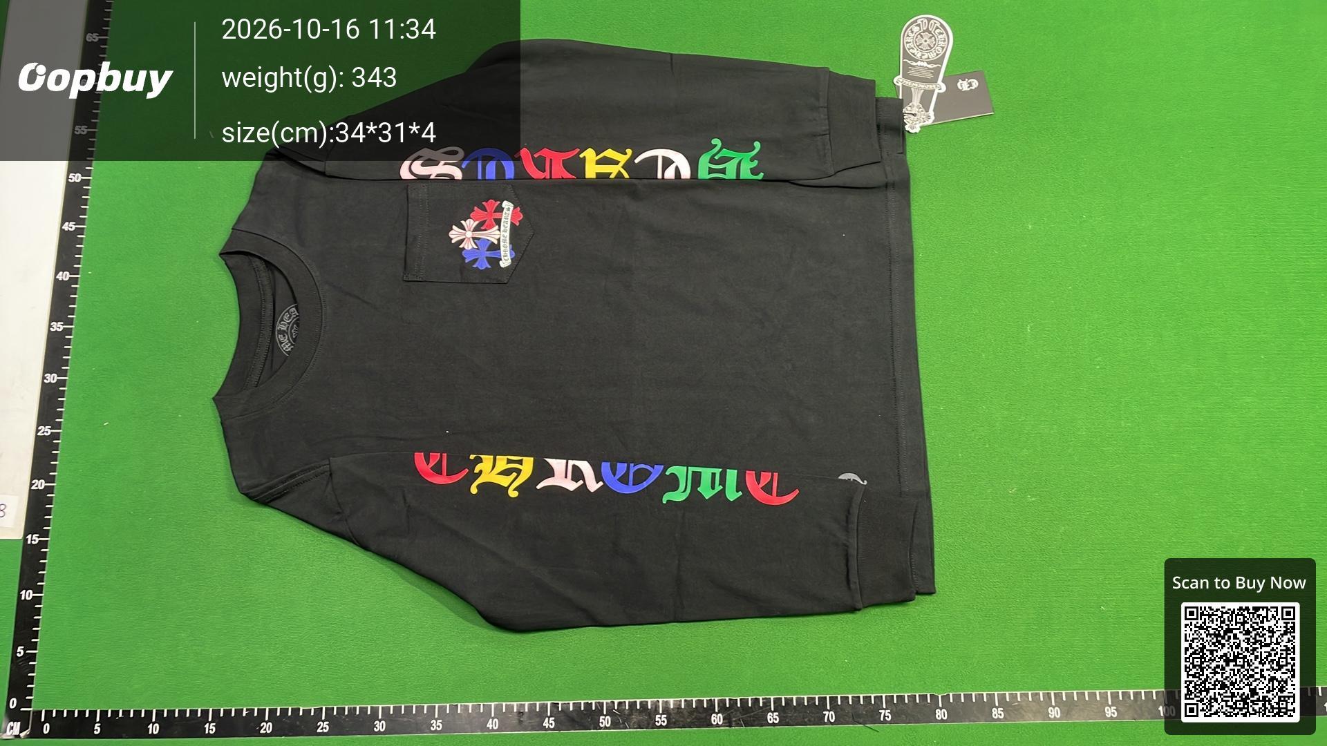 Foto QC 2 de Chrome Hearts Horseshoe Raglan T-shirt White Blue