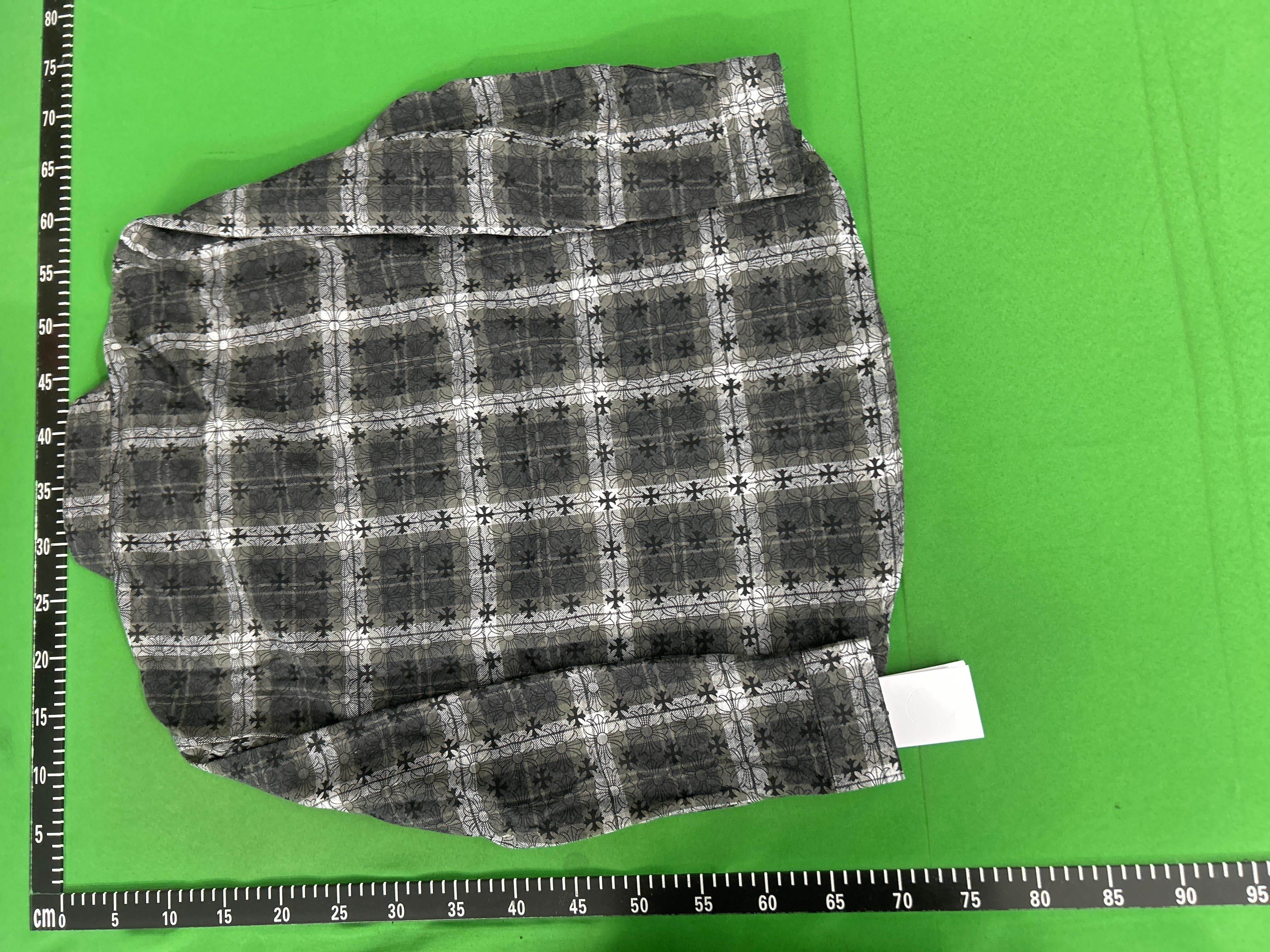 Foto QC 7 de Chrome Hearts Shirt Leather Cross Patch Plaid Red