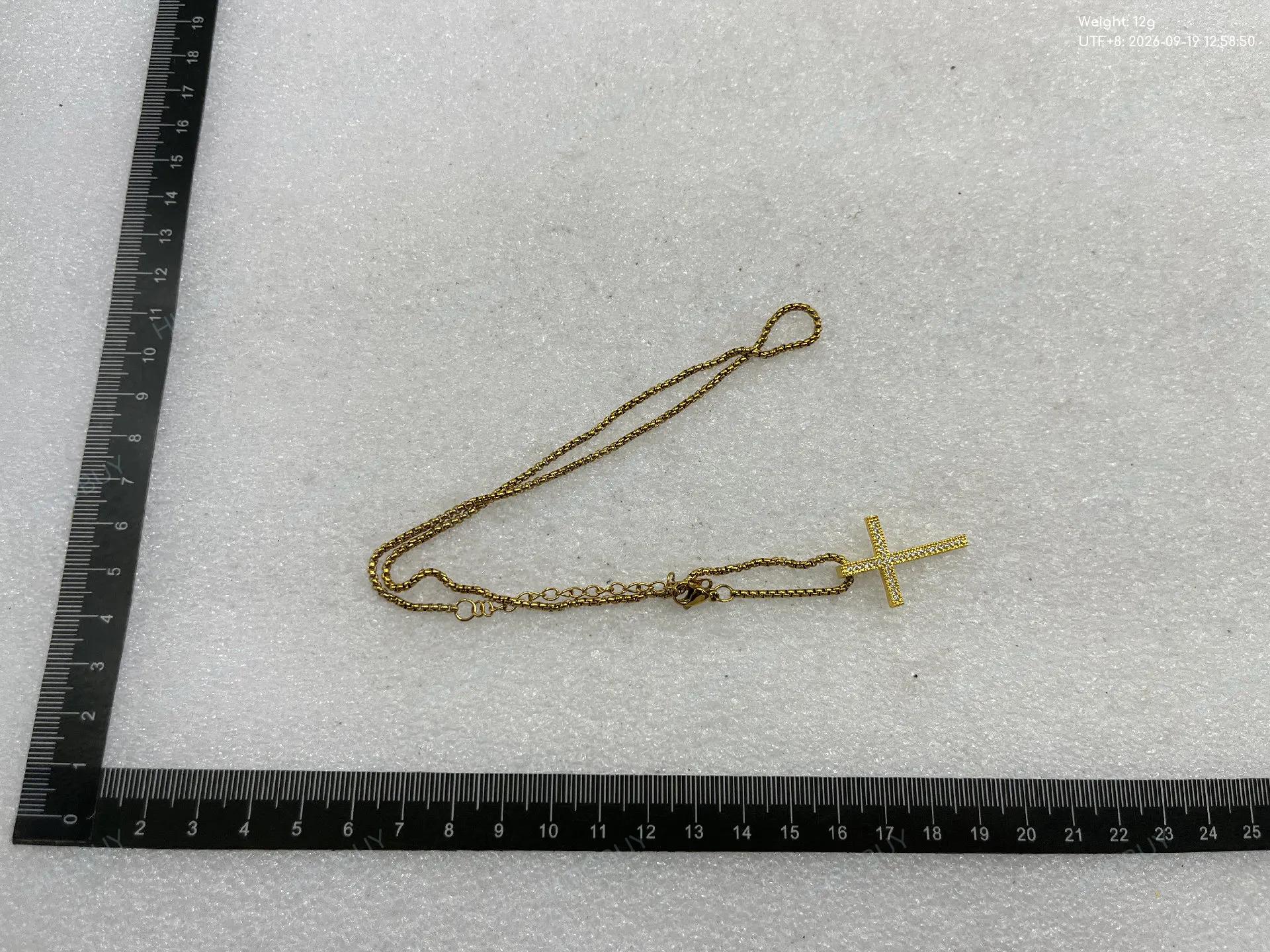 Foto QC 3 de Other Cross Necklace Metal Zircon Gold