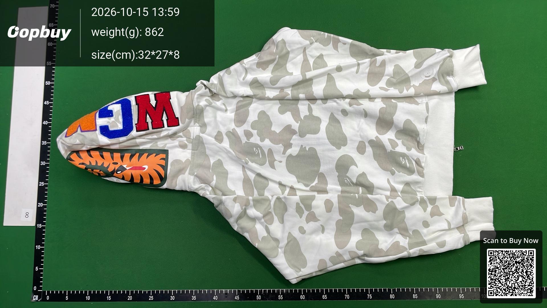 Foto QC 7 de BAPE Inter Miami CF x Messi Shark Full Zip Hoodie Black