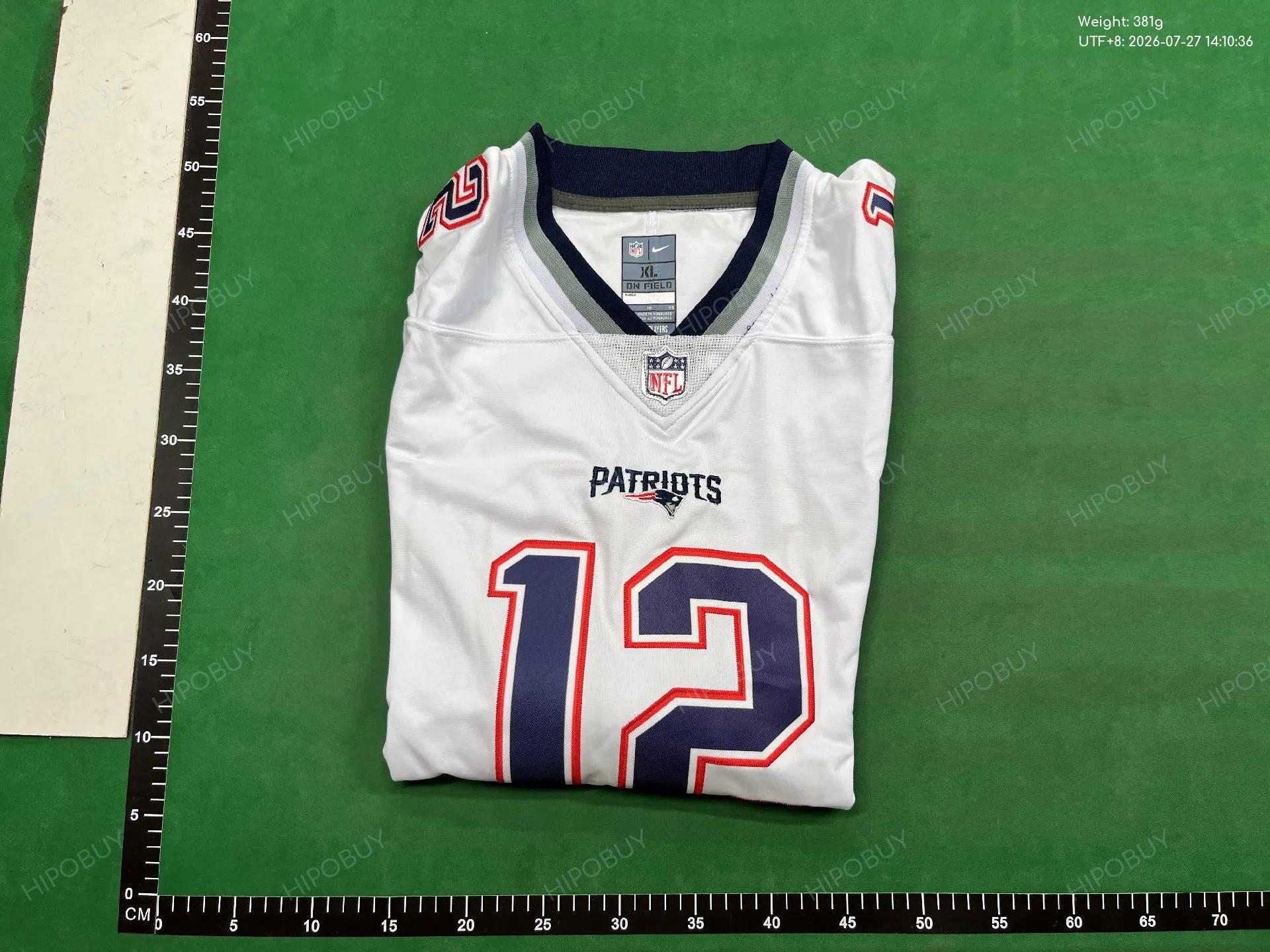 Foto QC 8 de NFL x New England Patriots Retro 2000 Tom Brady #12 Home Jersey Navy