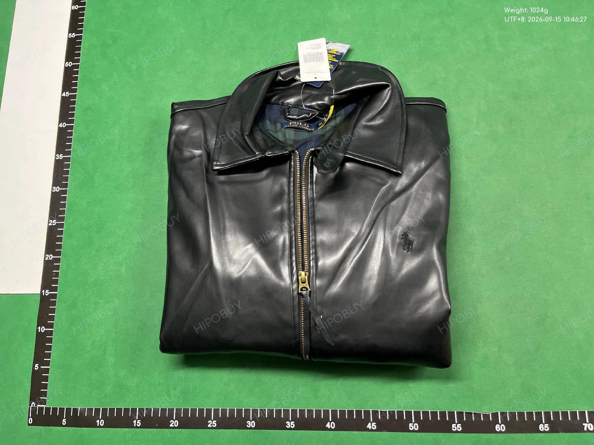 Foto QC 8 de Other Bomber Jacket Leather Gold Zipper Black