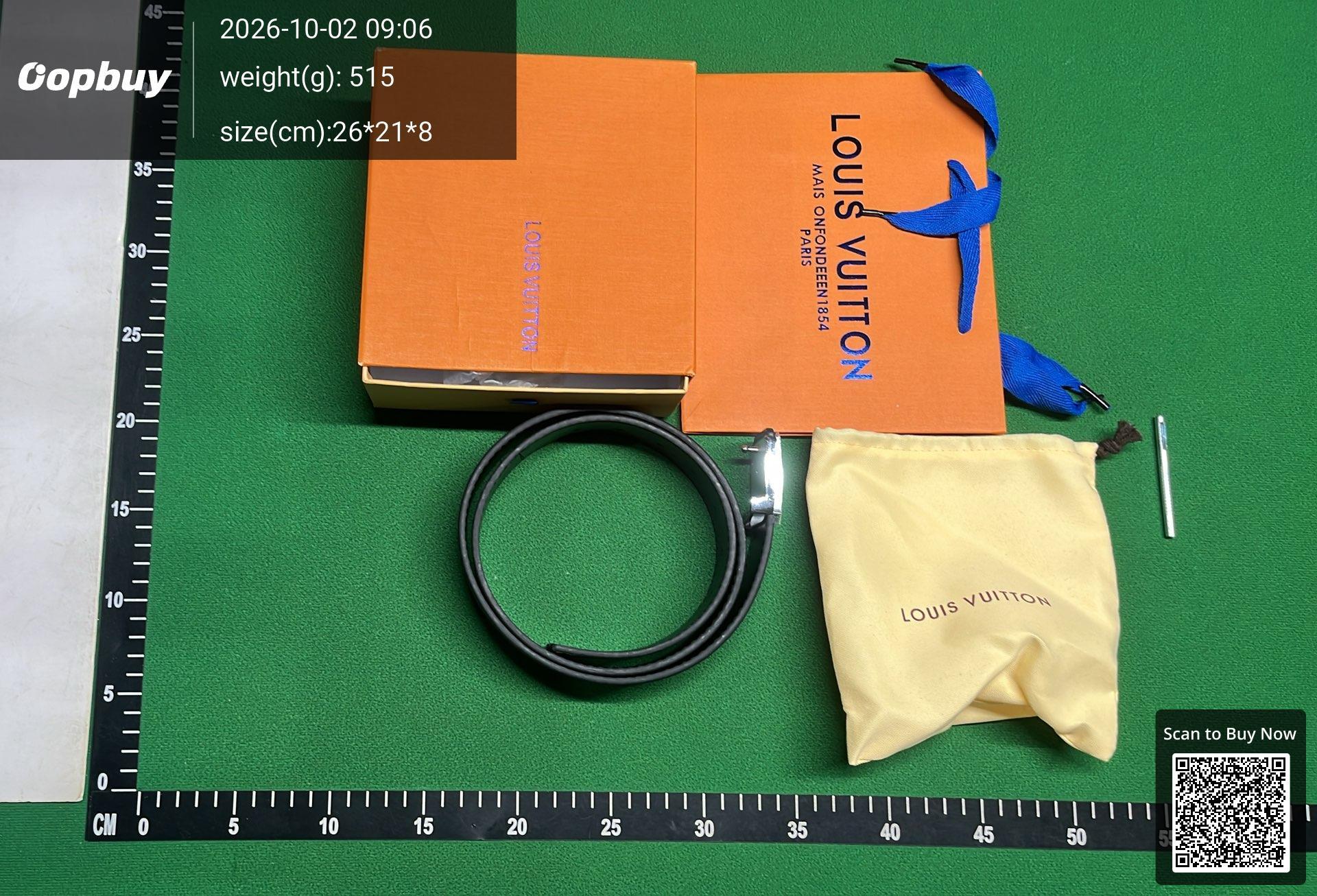 Foto QC 7 de Louis Vuitton LV Initiales Belt Damier Graphite