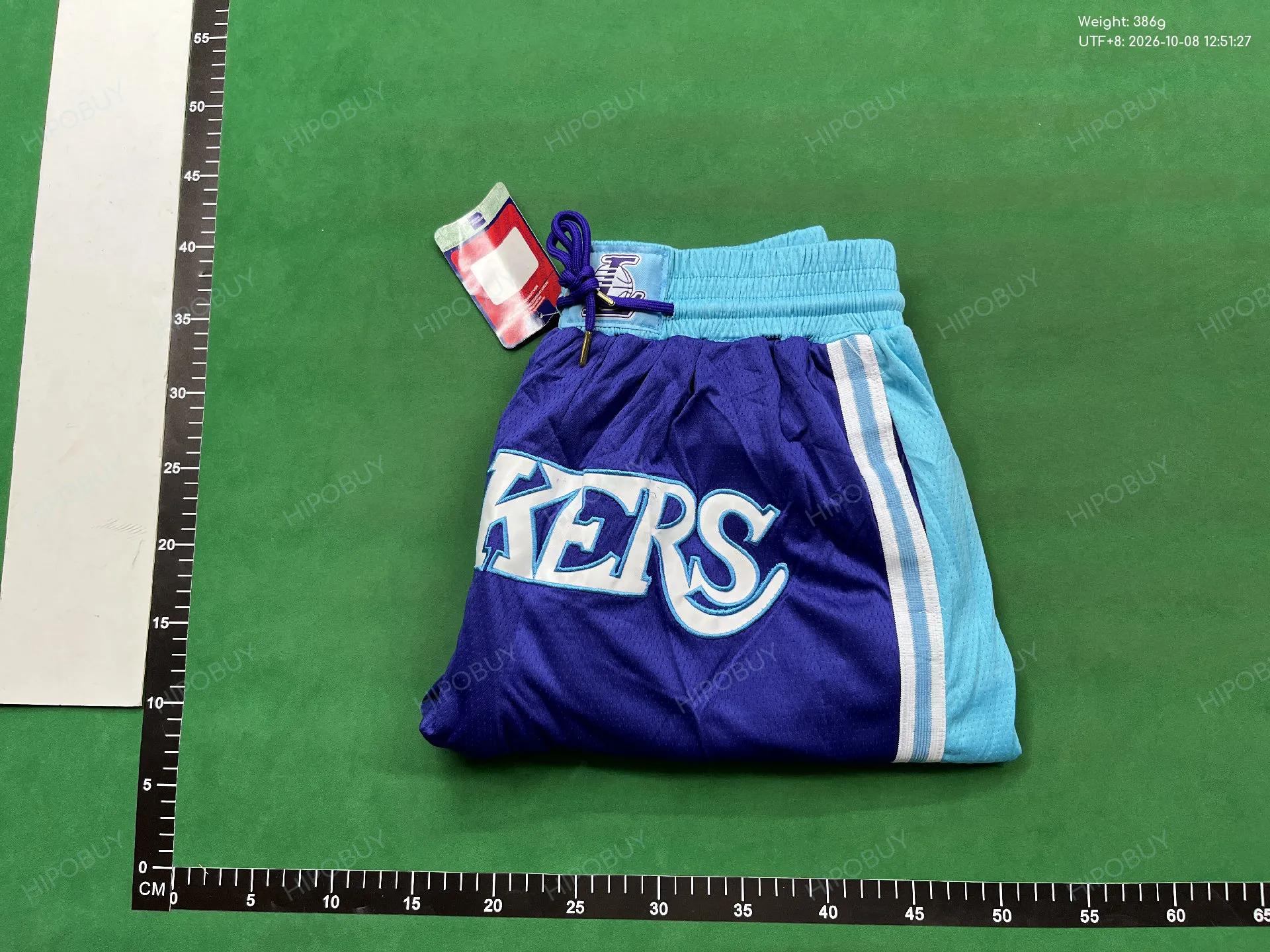 Foto QC 4 de NBA Los Angeles Lakers Year of the Tiger Basketball Shorts Mesh Purple Teal