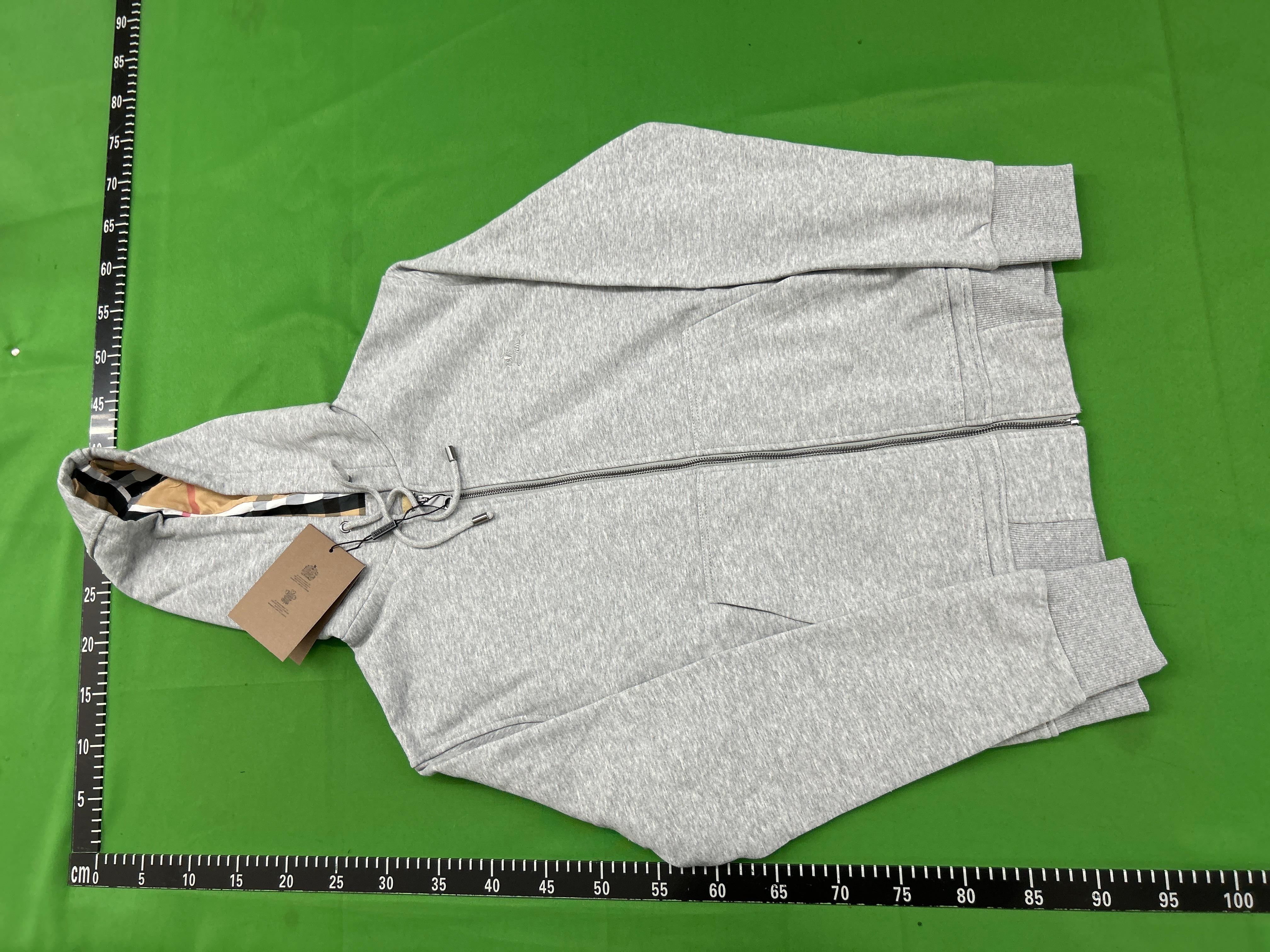 Foto QC 3 de Burberry Hoodie Check Lined Zip Up Grey