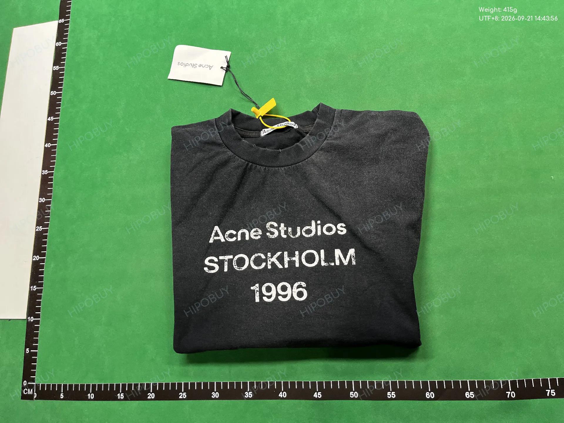 Foto QC 8 de Acne Studios T-shirt Stockholm 1996 Distressed Long-sleeve White