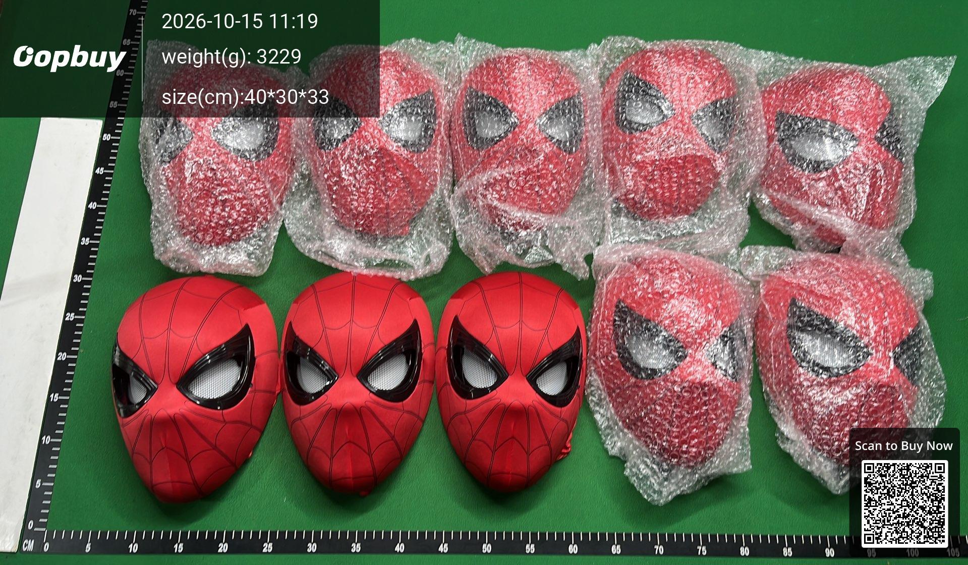 Foto QC 6 de Marvel Spider-Man Far From Home Electric Movable Eyes ABS and Fabric Mask