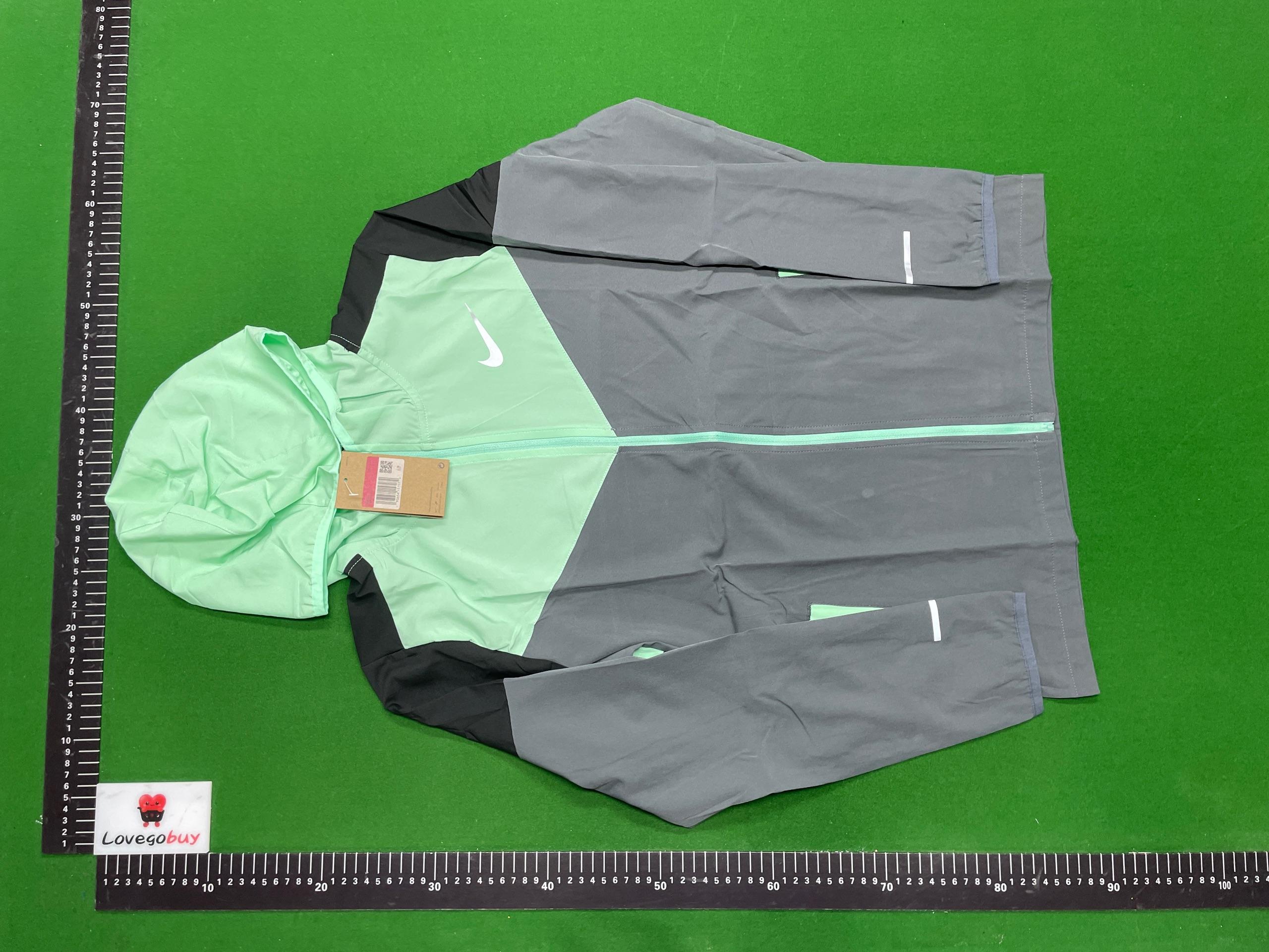 Foto QC 2 de Other Windbreaker Jacket Sun Protection Colorblock Mint Green Grey