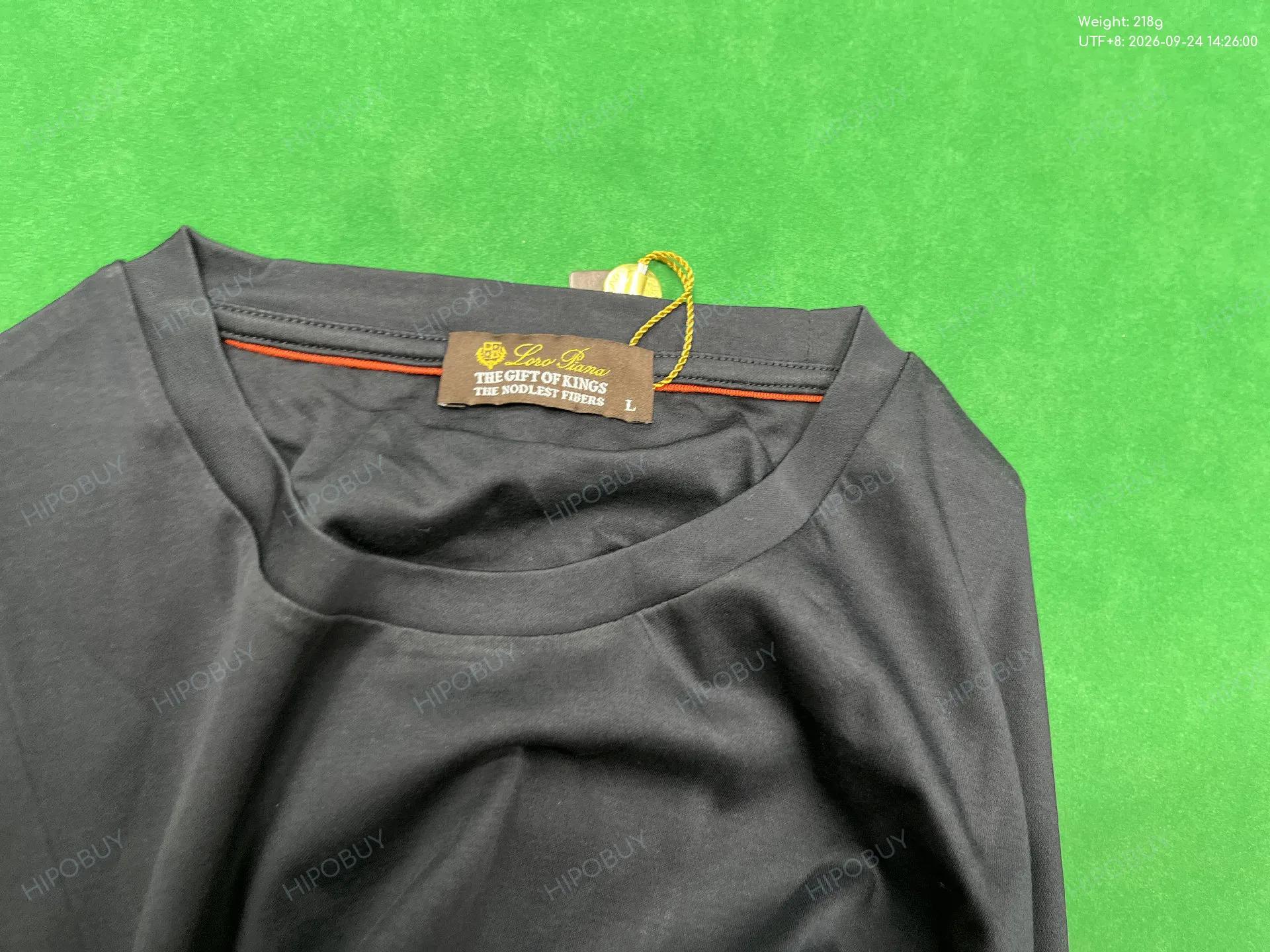 Foto QC 5 de Loro Piana The Gift of Kings T-shirt Embroidered Crest Grey