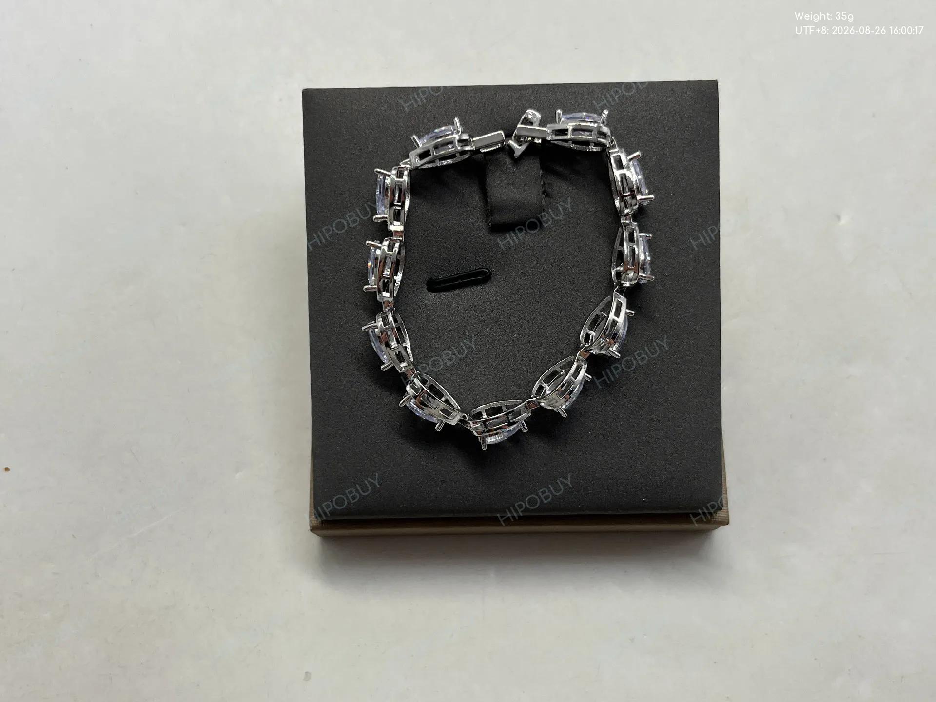 Foto QC 7 de Other Bracelet Metal Teardrop Crystal Silver