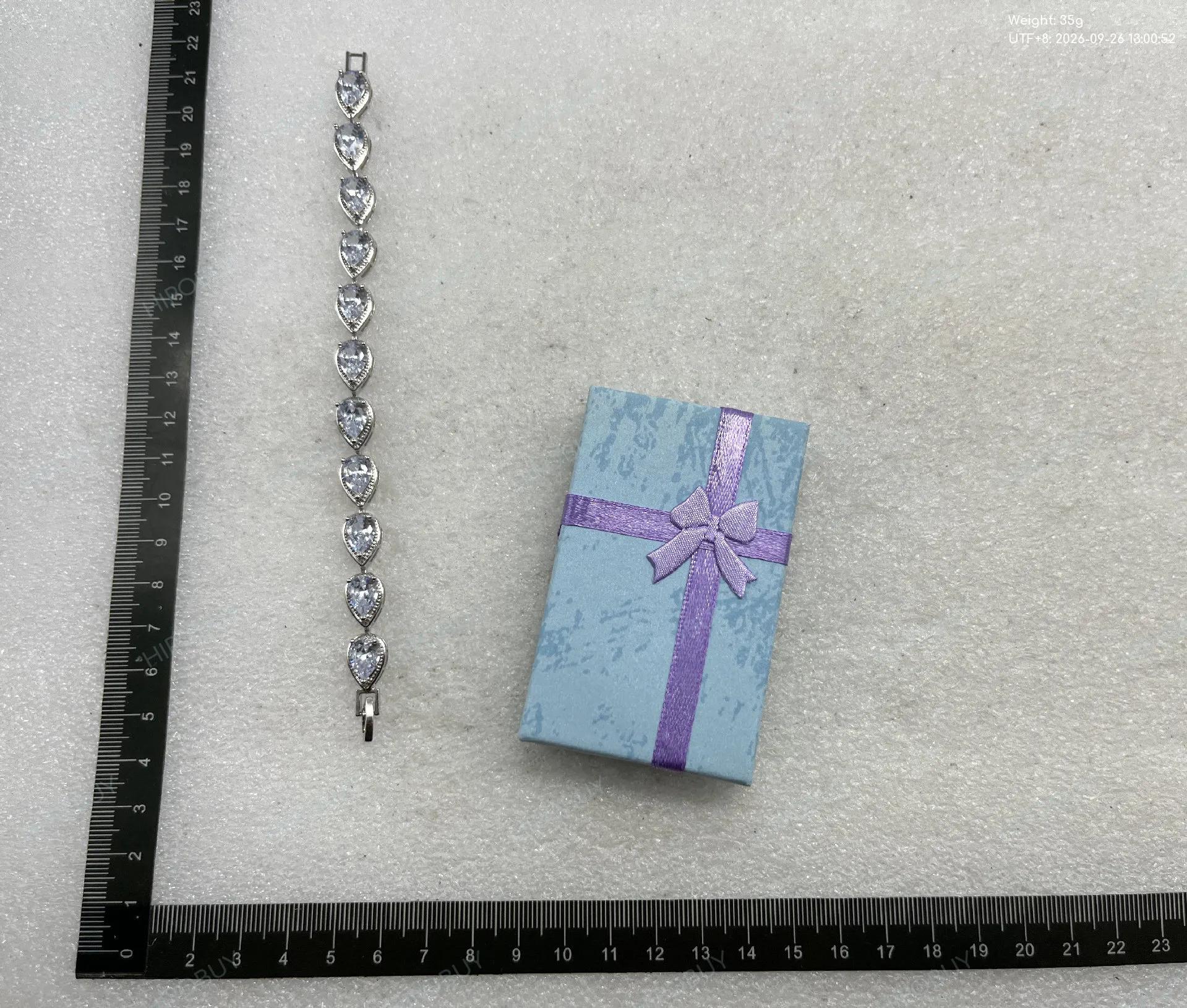 Foto QC 3 de Other Bracelet Metal Teardrop Crystal Silver
