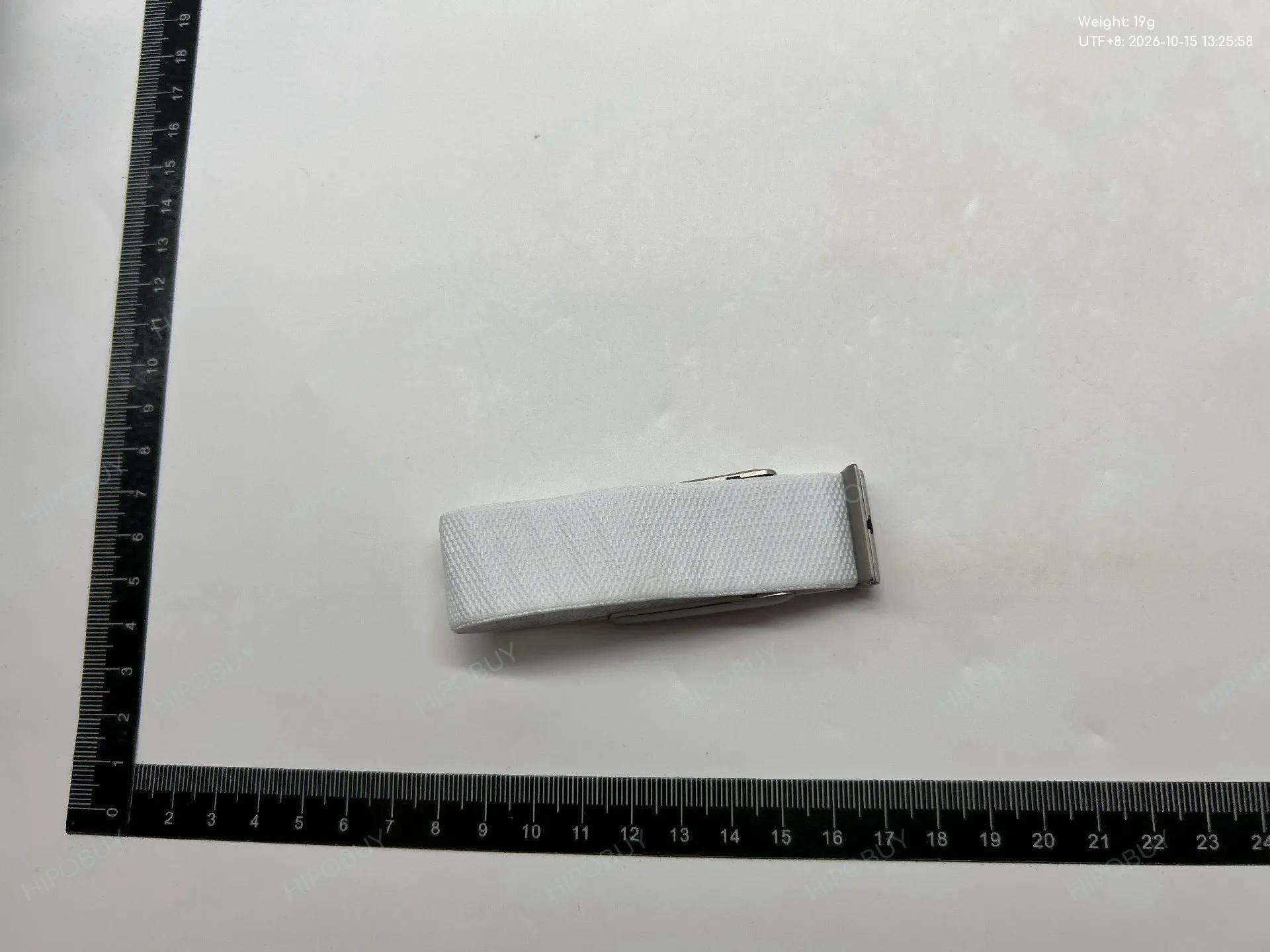 Foto QC 8 de Other Nylon Who Cares I'm Already Late Watch Band for WHOOP 4.0 White