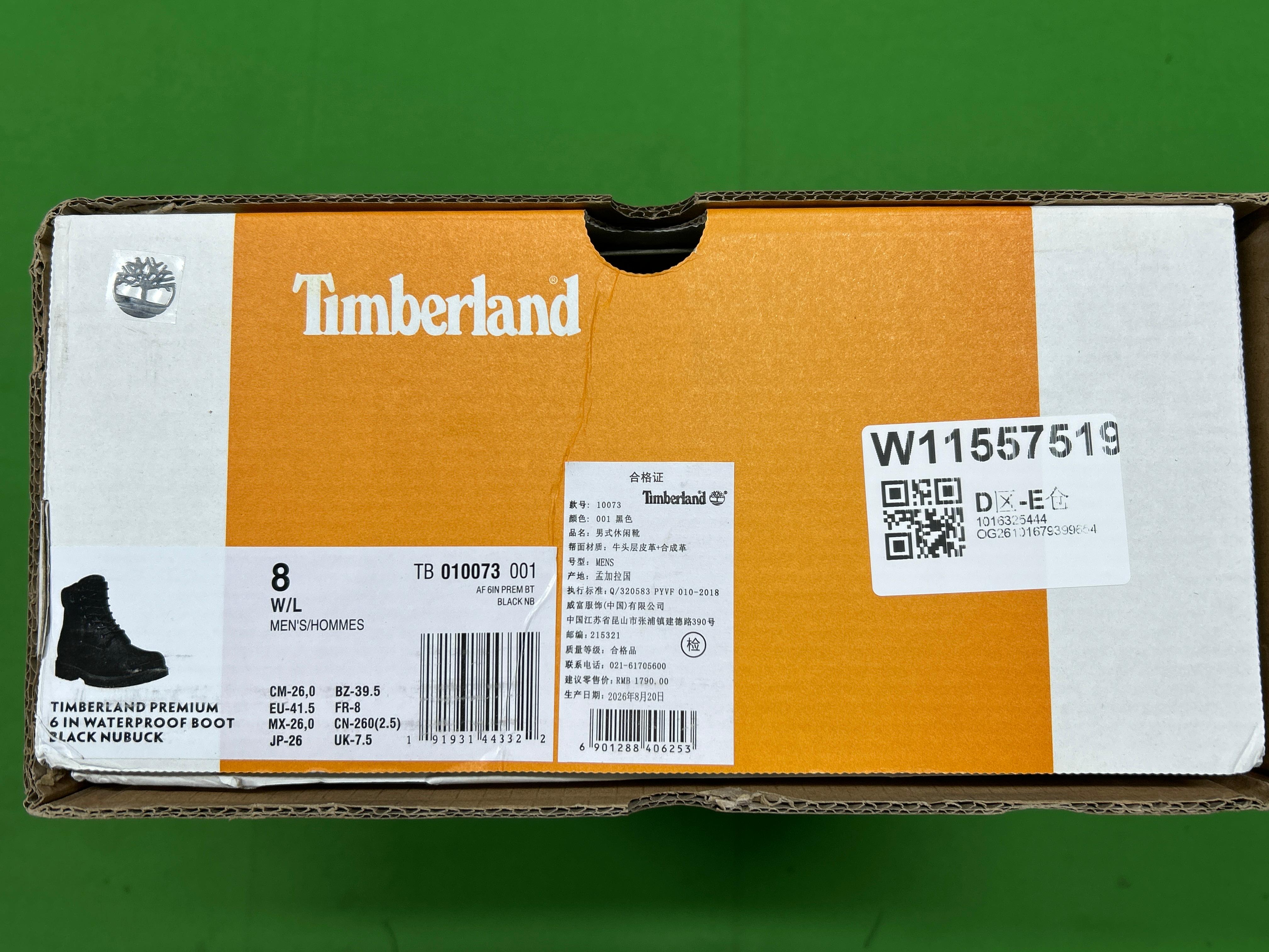 Foto QC 8 de Timberland 6-Inch Premium Boots Nubuck Black