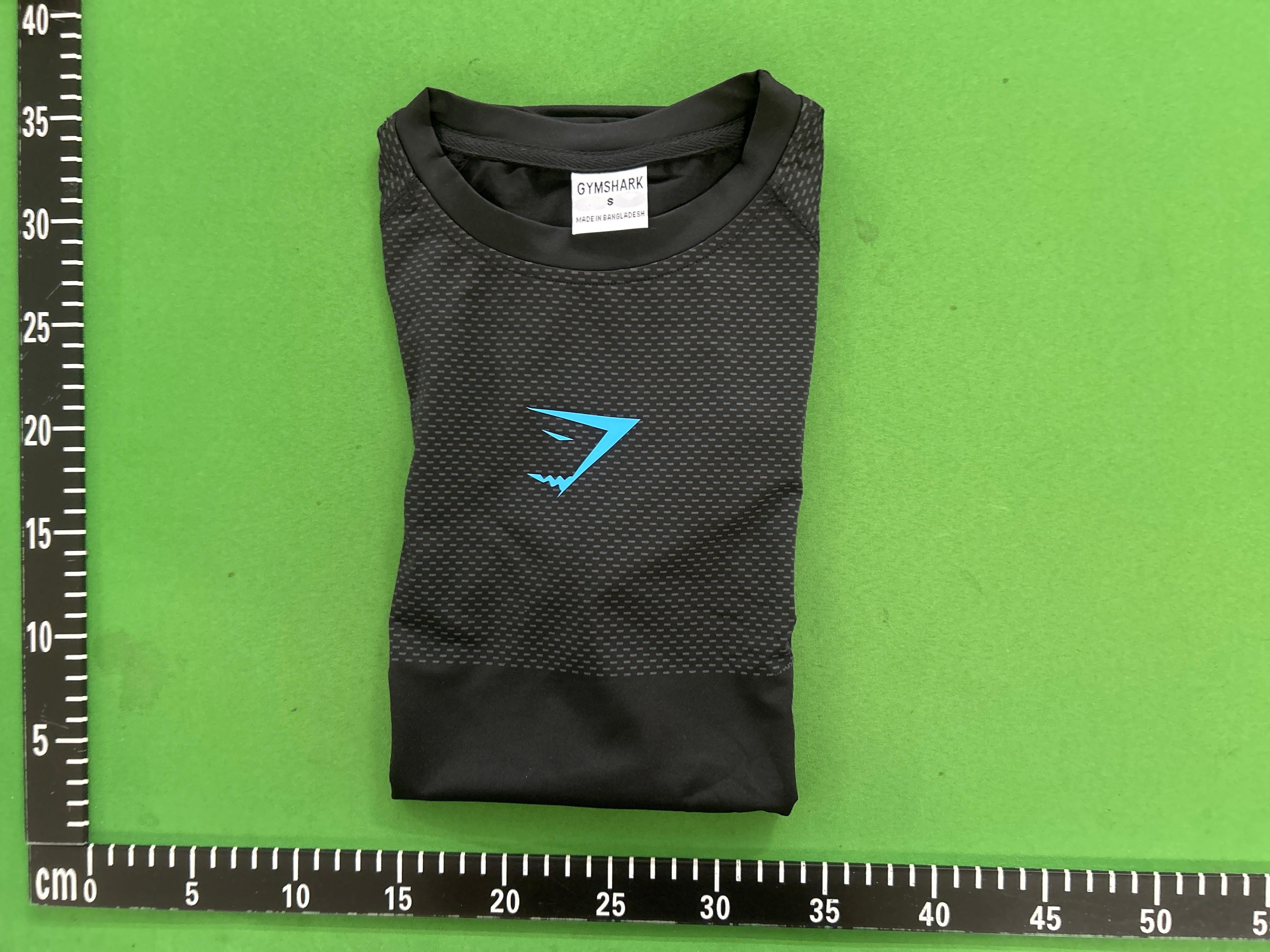 Foto QC 5 de Gymshark T-shirt Slim Fit Short Sleeve Black Burgundy