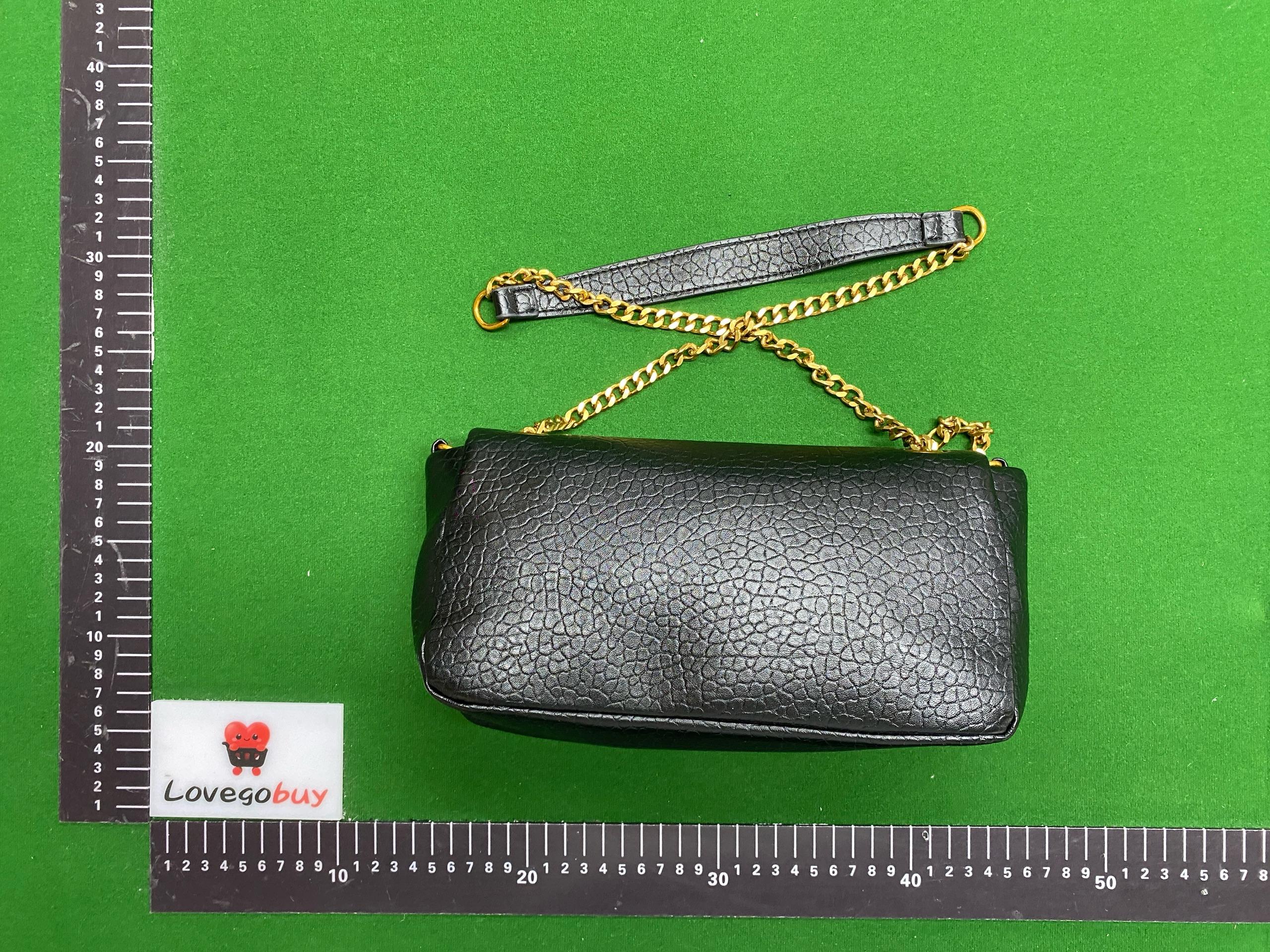 Foto QC 3 de Saint Laurent Jamie Medium Black Crinkled Leather