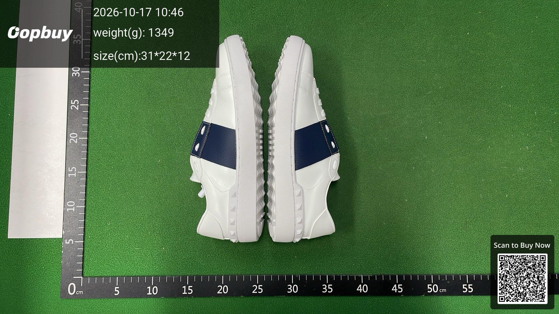 Foto QC 5 de Valentino Open Rockstud Leather Low Sneakers White Black