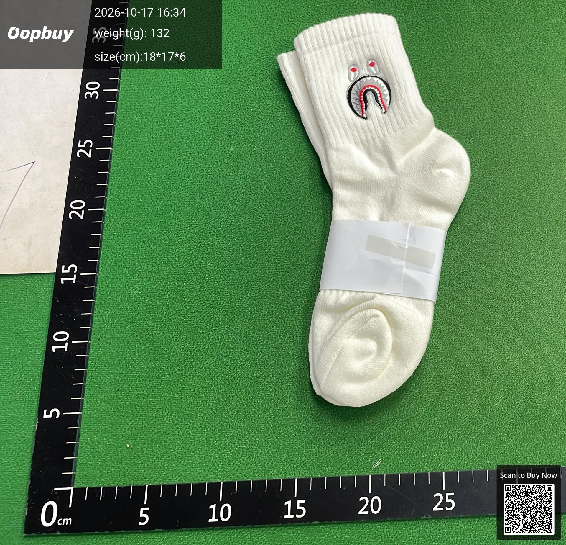 Foto QC 5 de A Bathing Ape Ape Head Ankle Socks White