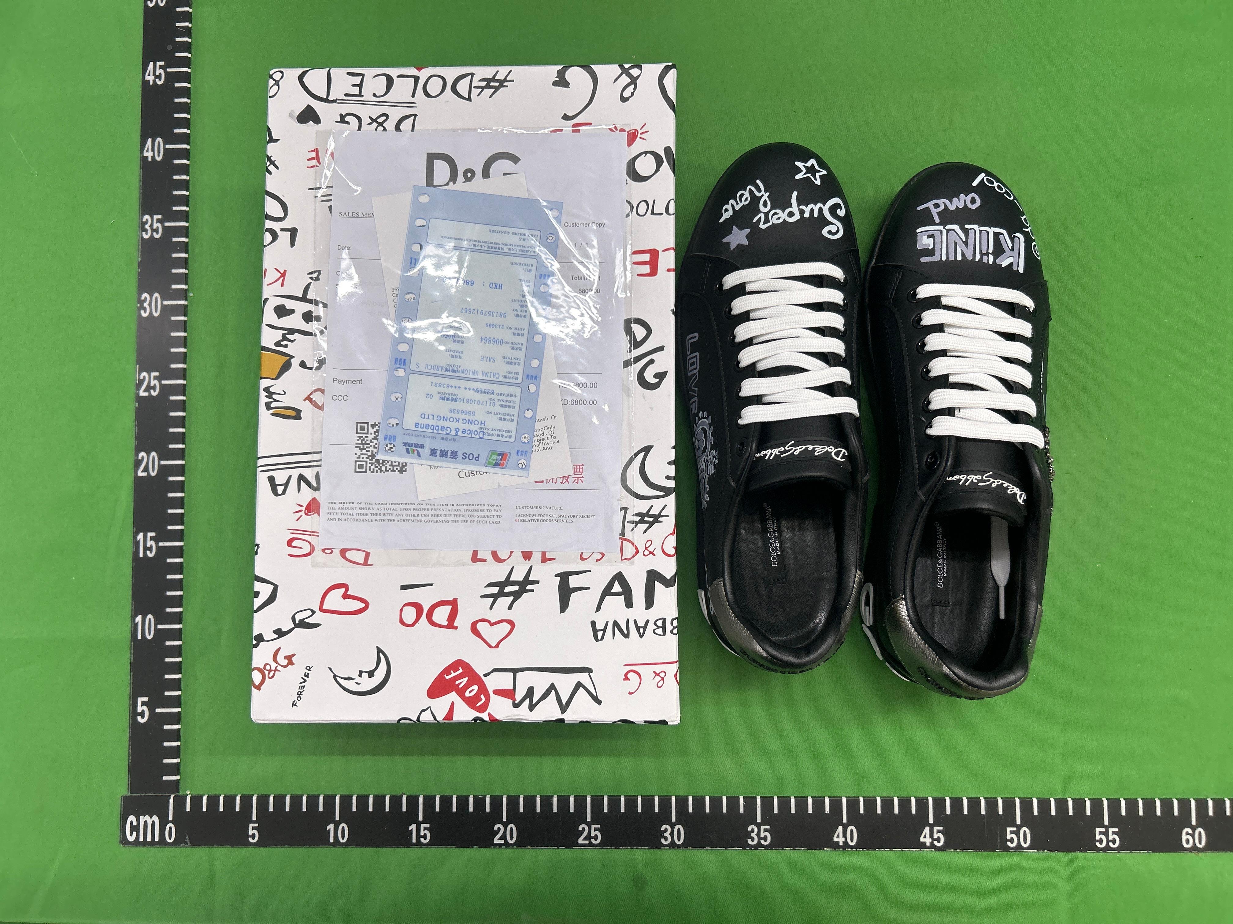 Foto QC 2 de Dolce & Gabbana Portofino Sneakers Leather DG Logo Black