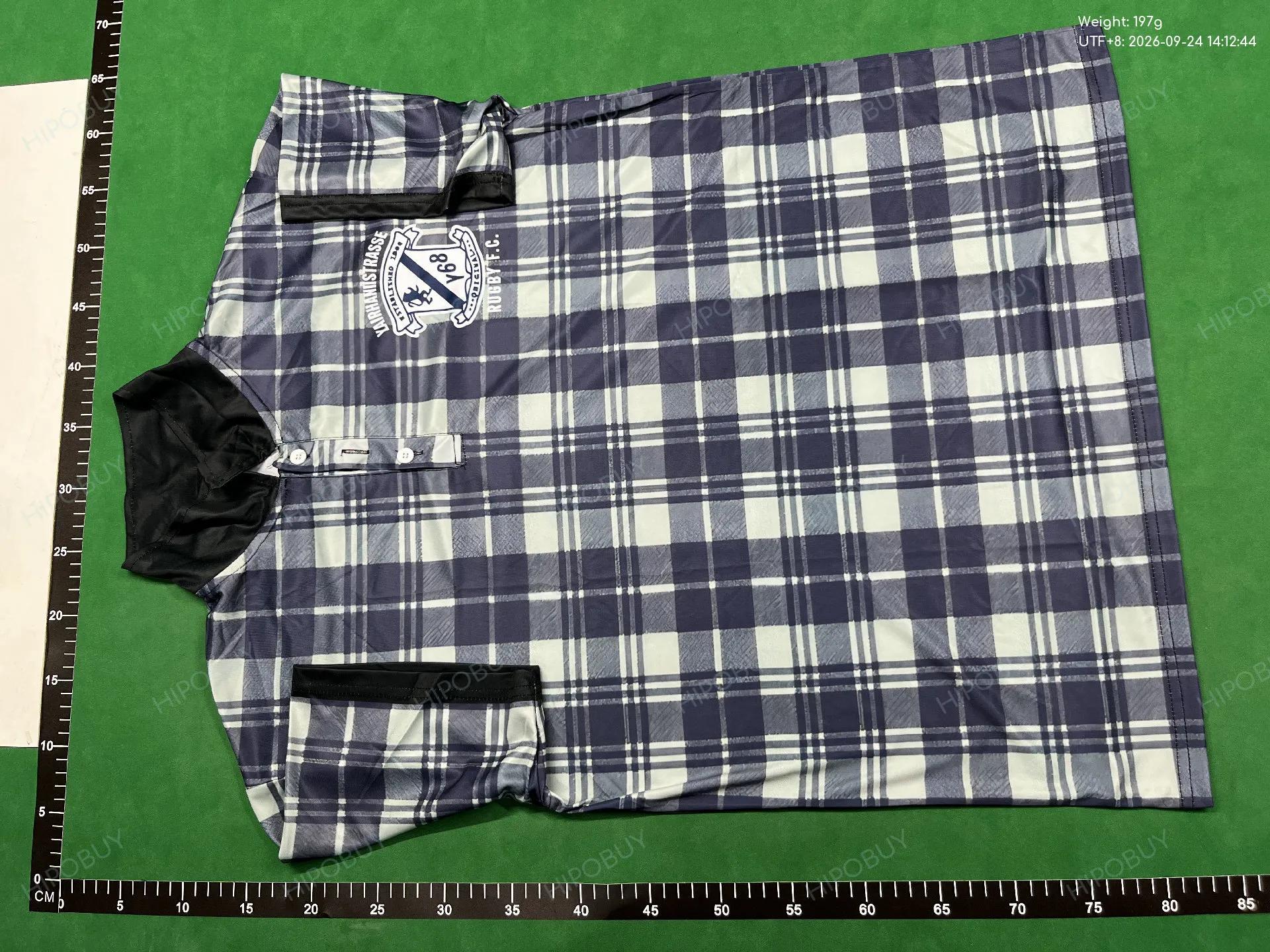 Foto QC 2 de Other Shirt Plaid American Vintage Crest Polo Pink Blue