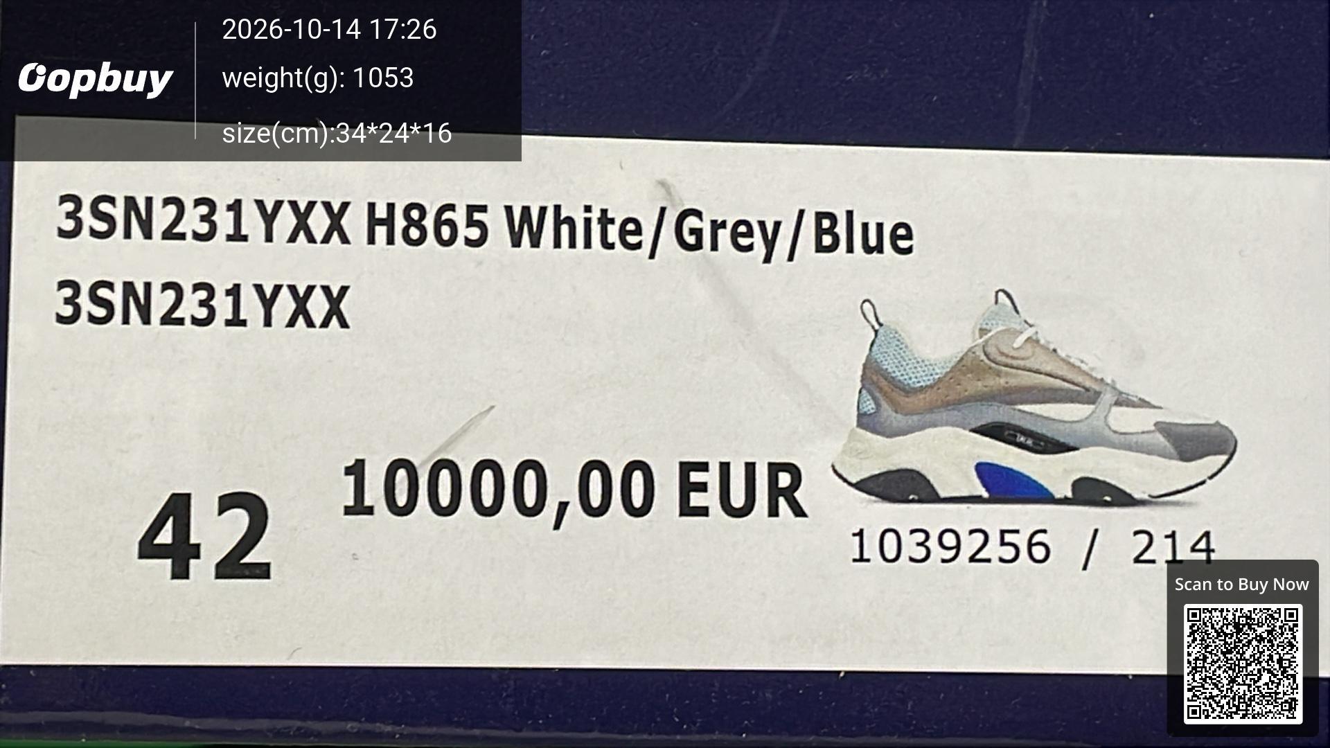 Foto QC 8 de Dior B22 Low White Silver 3SN231YJG_H000
