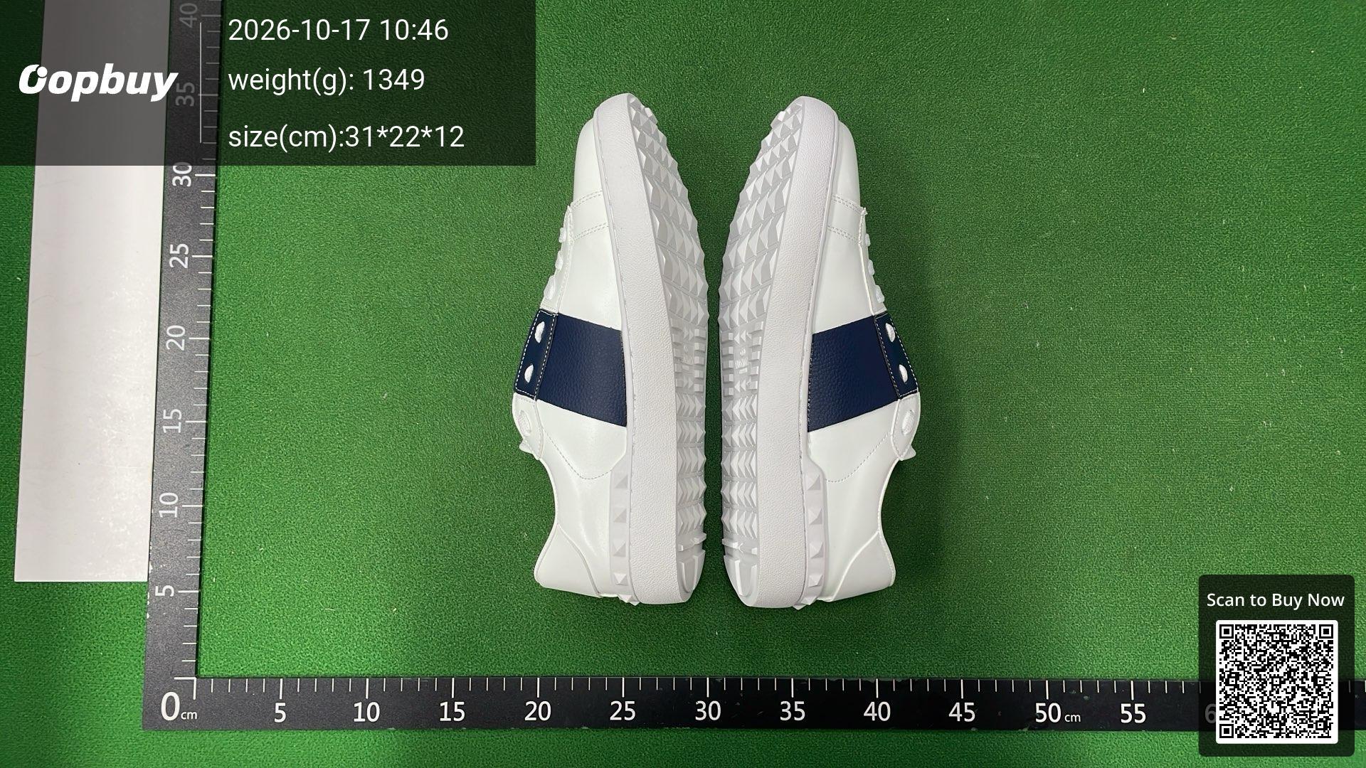 Foto QC 4 de Valentino Open Rockstud Leather Low Sneakers White Black