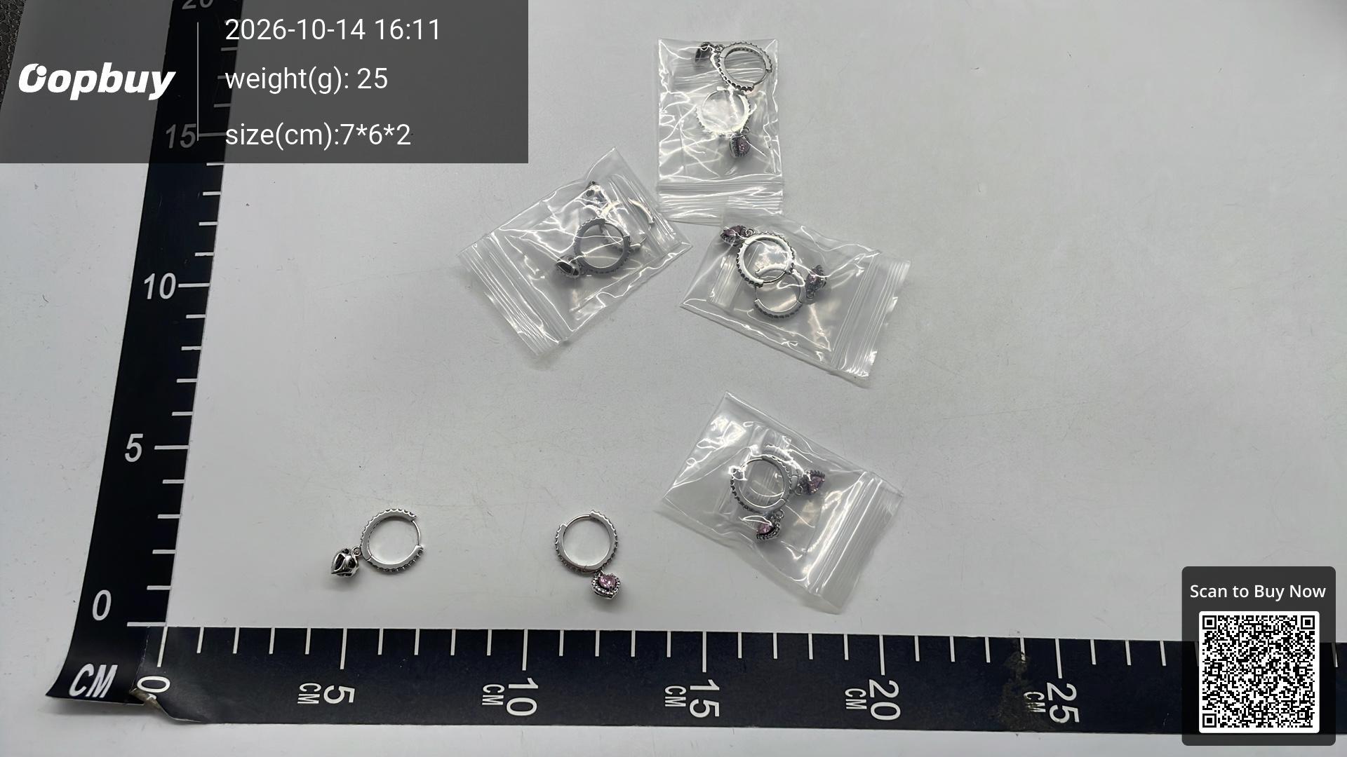 Foto QC 1 de Other Earrings Silver Plated Crystal Blue