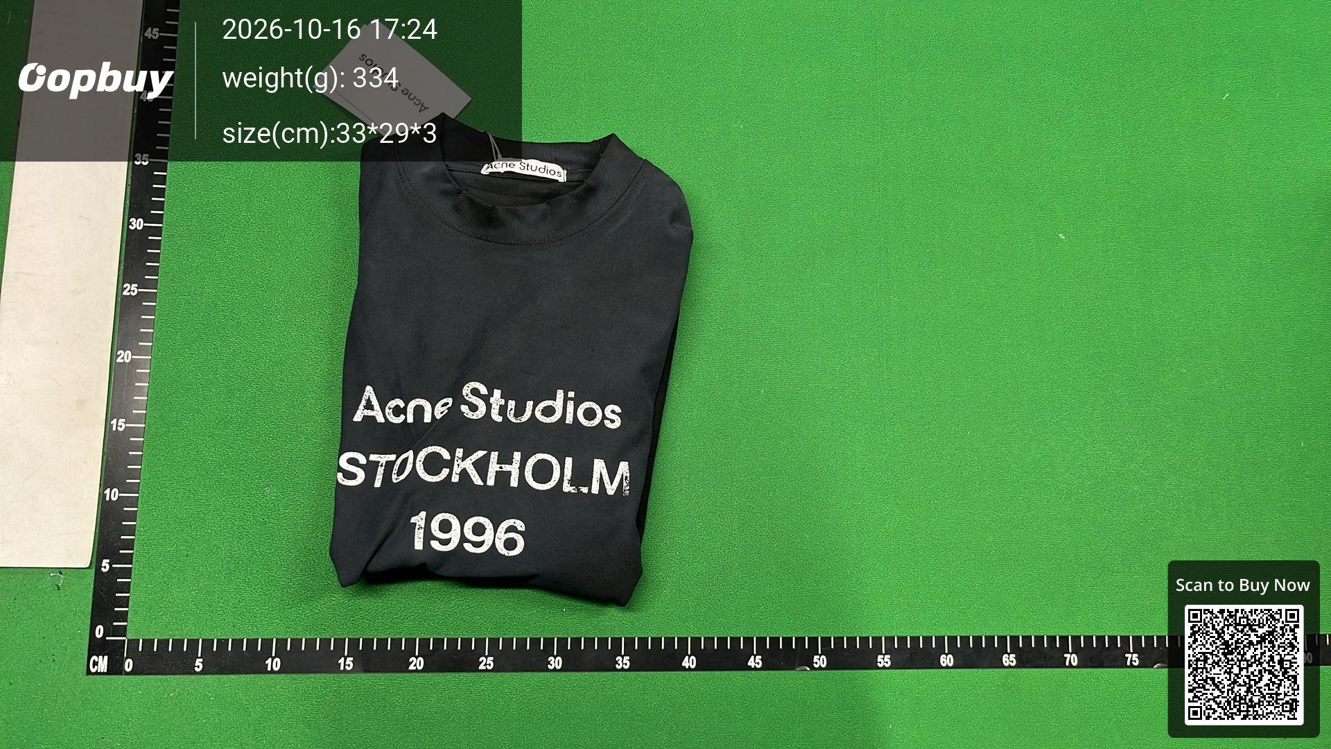 Foto QC 4 de Acne Studios T-shirt Stockholm 1996 Long-Sleeve Faded Black