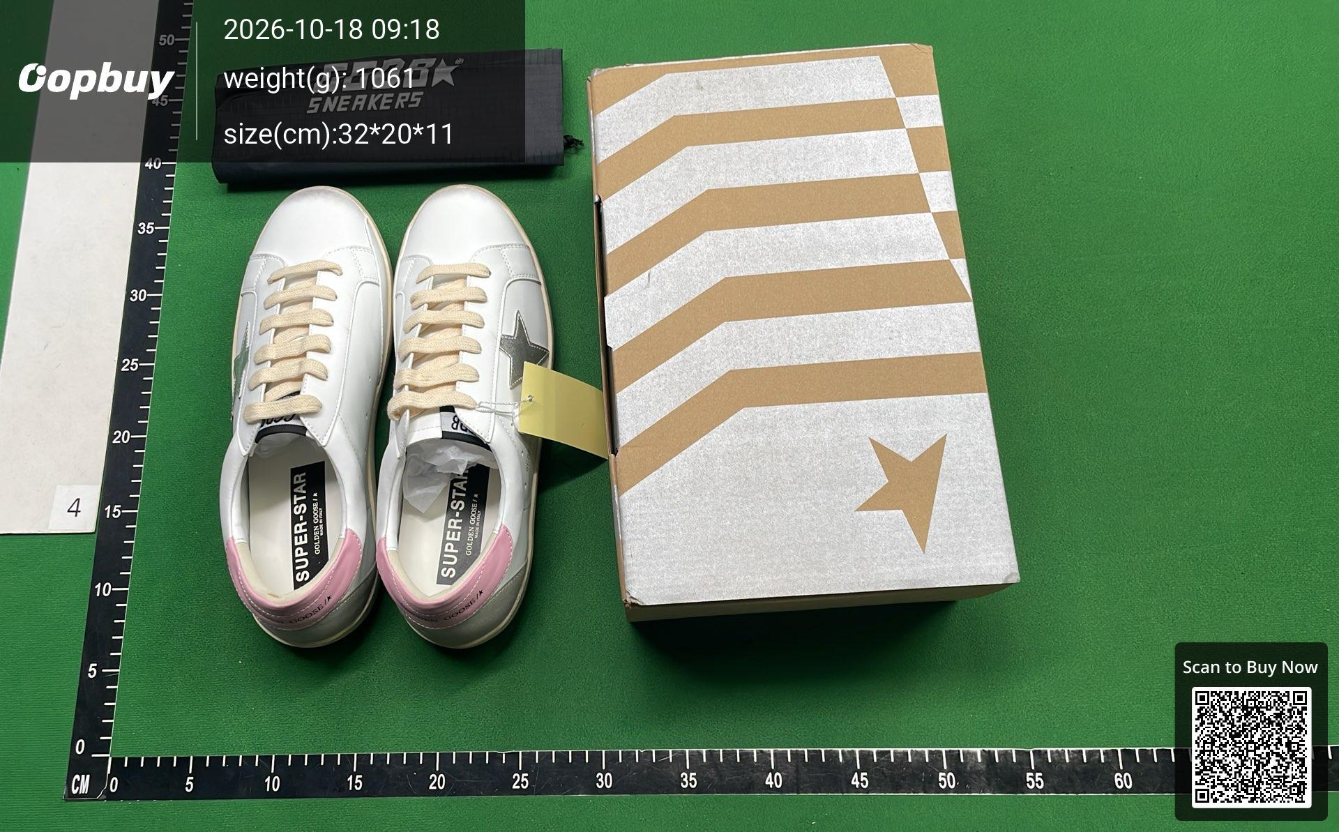 Foto QC 7 de Golden Goose Super-Star Leather Sneakers Distressed White Black