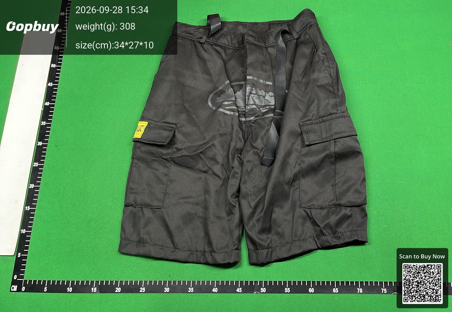 Foto QC 2 de Corteiz Alcatraz Cargo Shorts Cruise Print Loose Black
