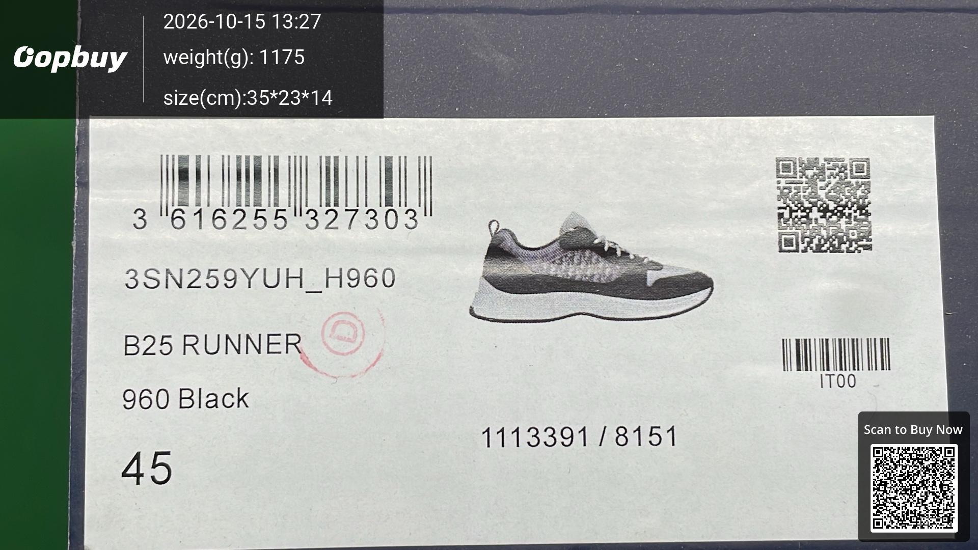 Foto QC 2 de Dior B25 Runner Grey 3SN299ZIR_H165
