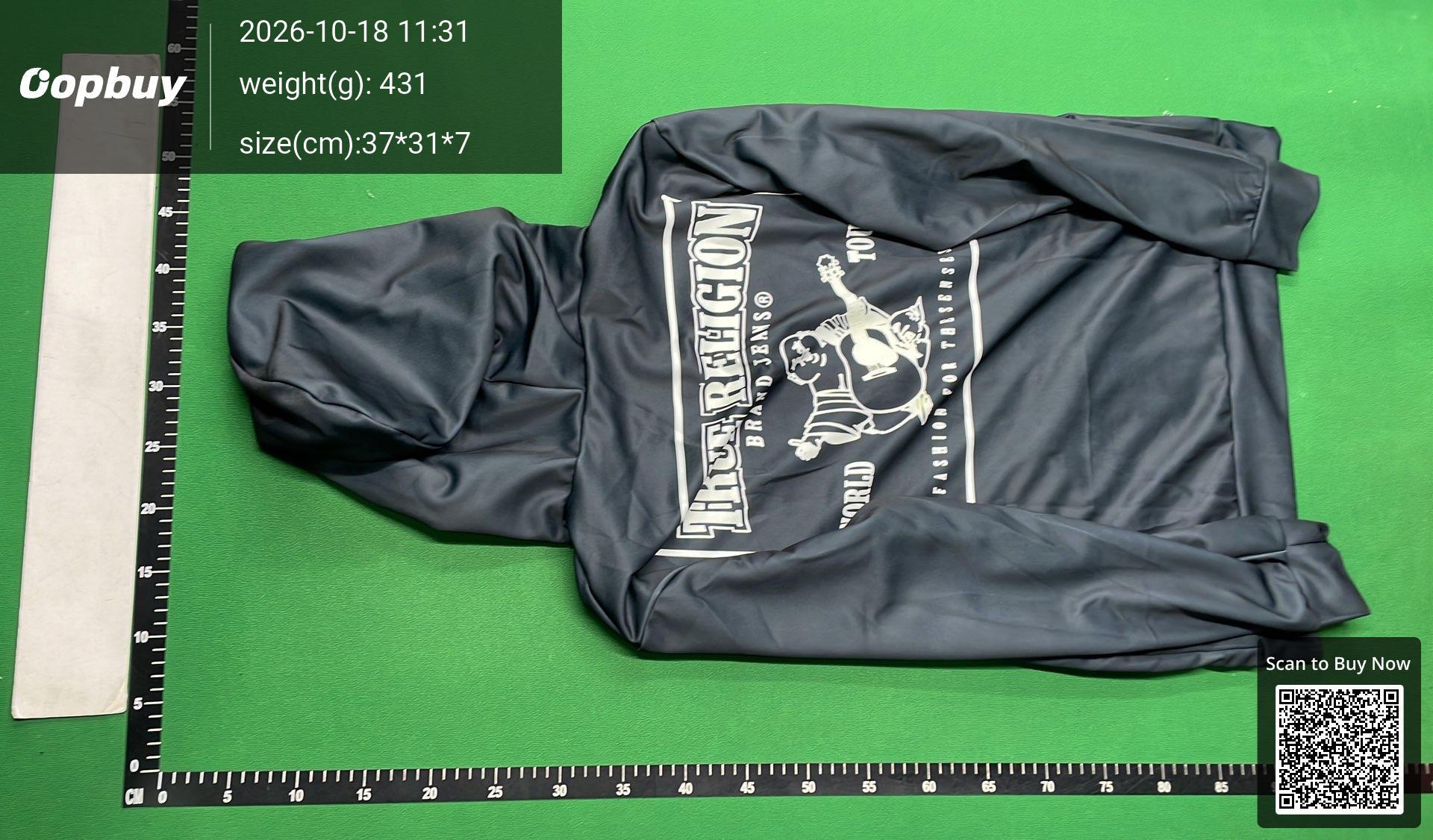 Foto QC 2 de True Religion World Tour Zip Sweater Buddha Graphic Heather Grey