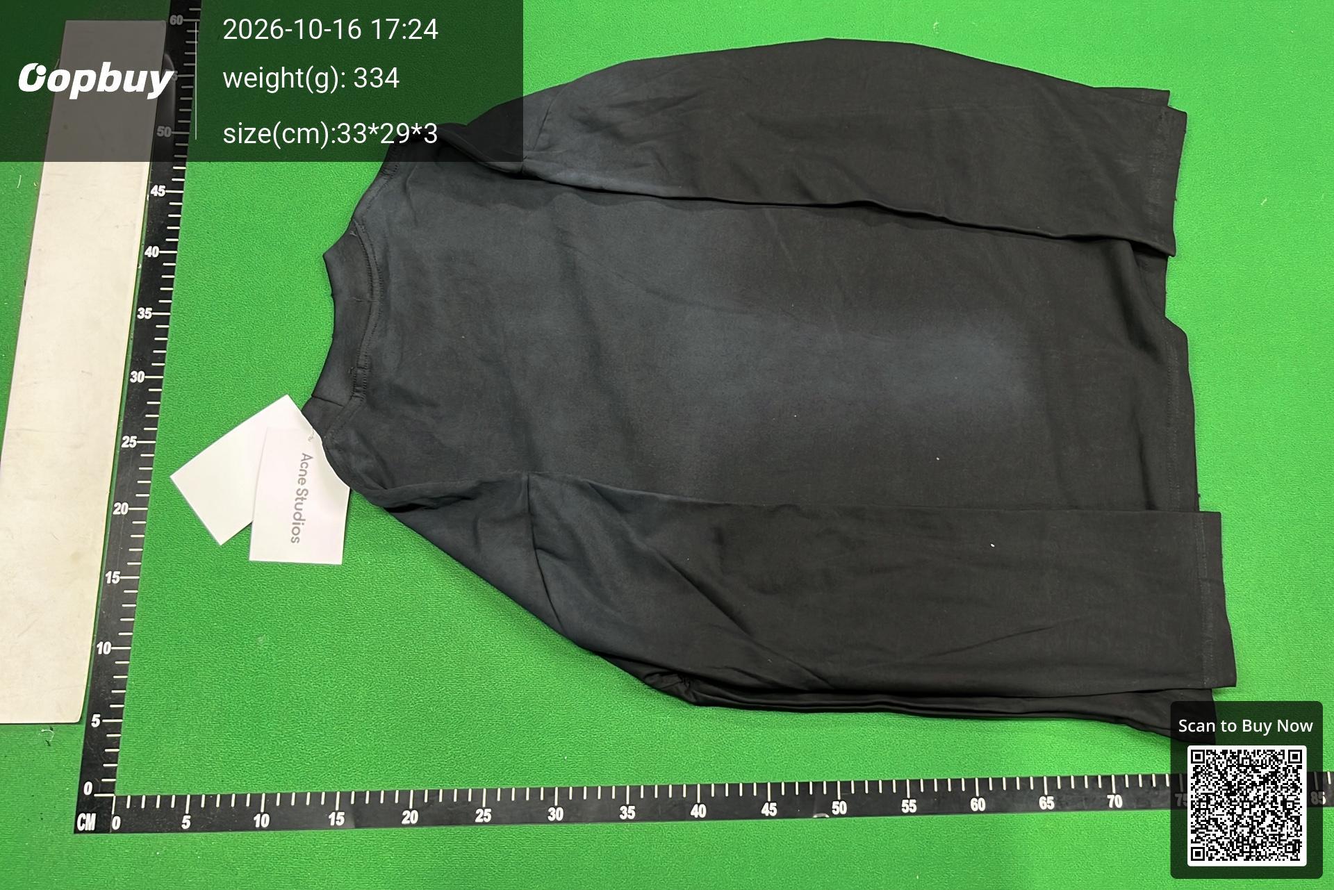 Foto QC 3 de Acne Studios T-shirt Stockholm 1996 Long-Sleeve Faded Black