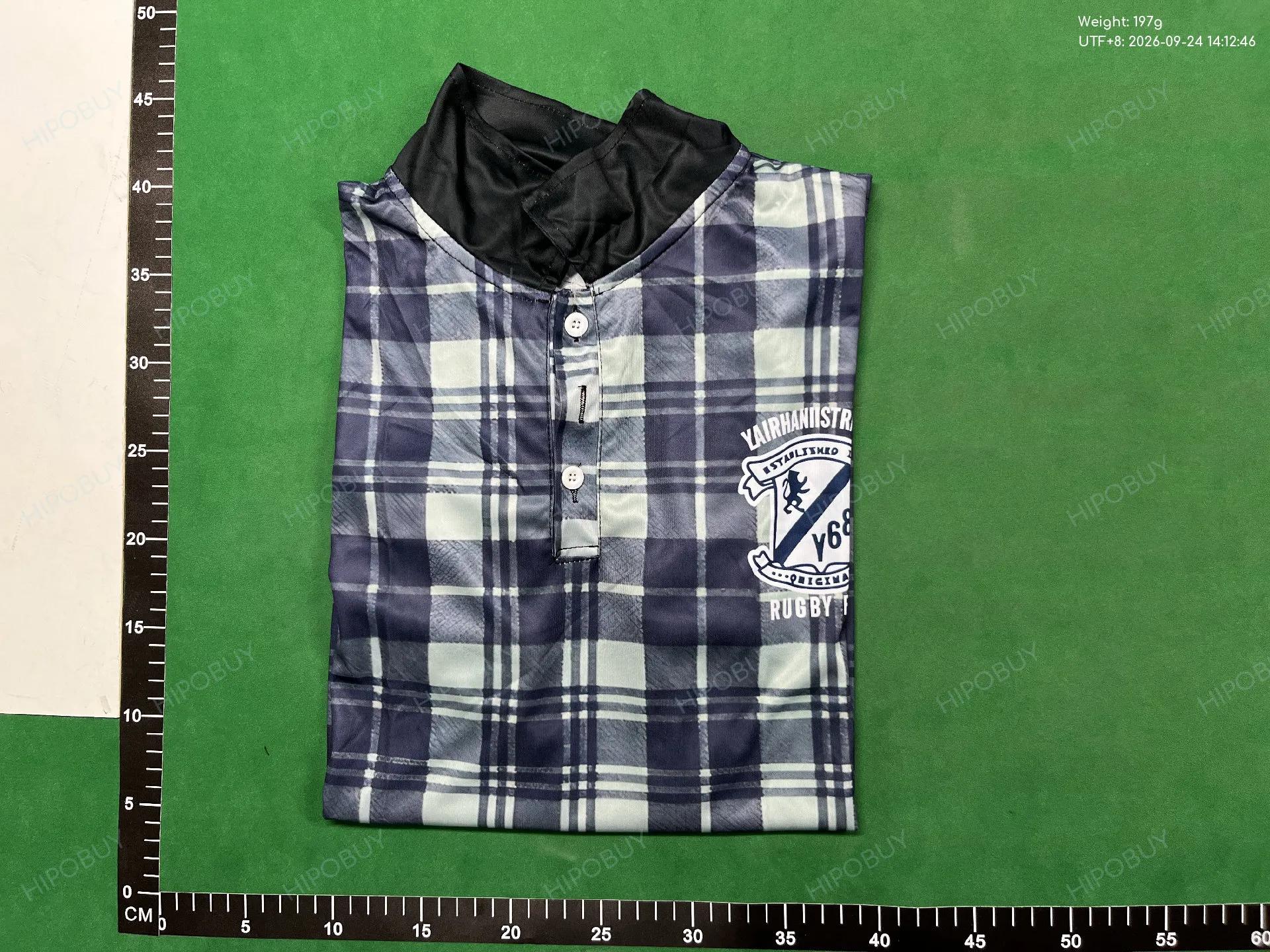 Foto QC 4 de Other Shirt Plaid American Vintage Crest Polo Pink Blue