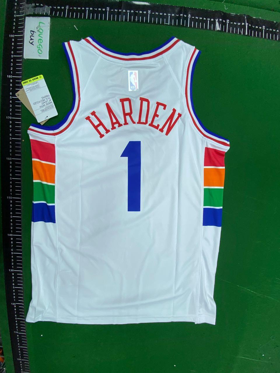 Foto QC 5 de Nike x NBA x Philadelphia 76ers 2024/25 Paul George Icon Edition Swingman Jersey Blue
