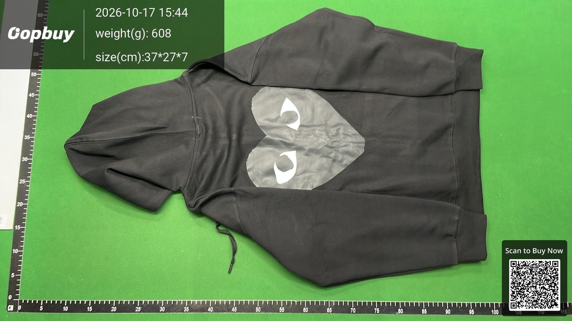 Foto QC 7 de Comme des Garçons Play Hoodie Large Heart Logo Black