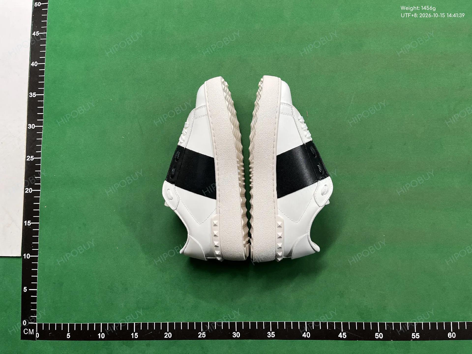 Foto QC 4 de Valentino Open Leather Low-Top Navy Band Rockstud White