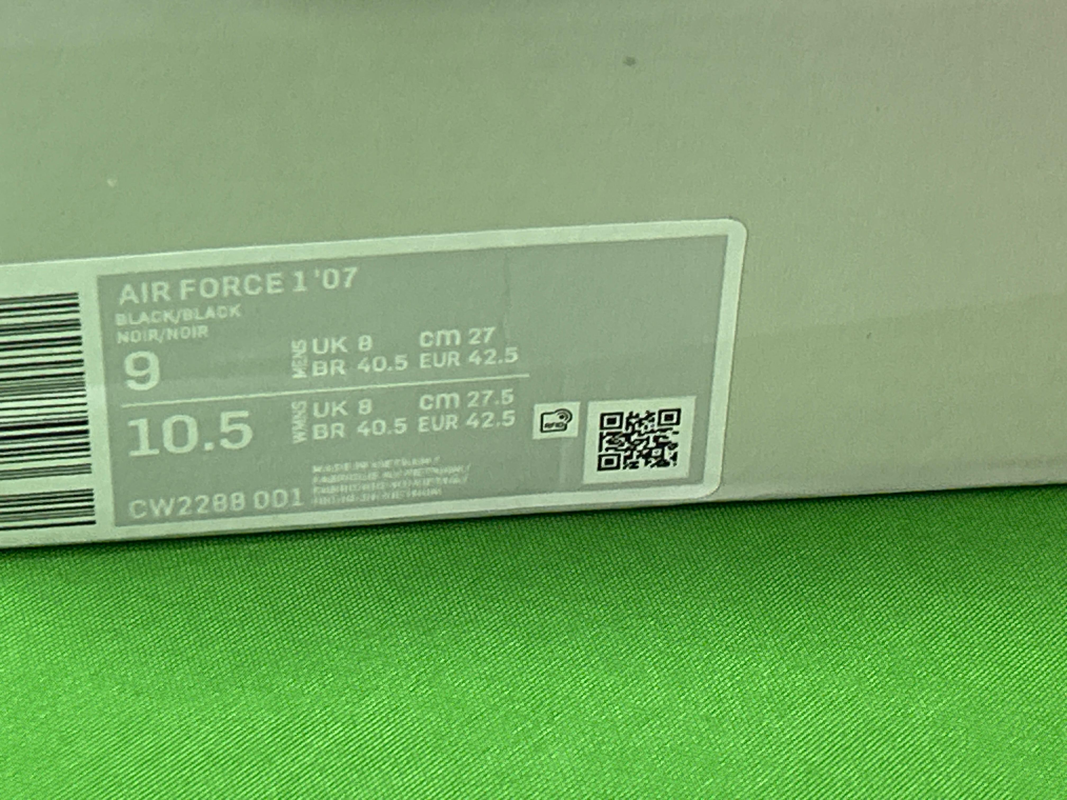 Foto QC 8 de Nike Air Force 1 Low '07 Triple Black Rope Laces CW2288-001