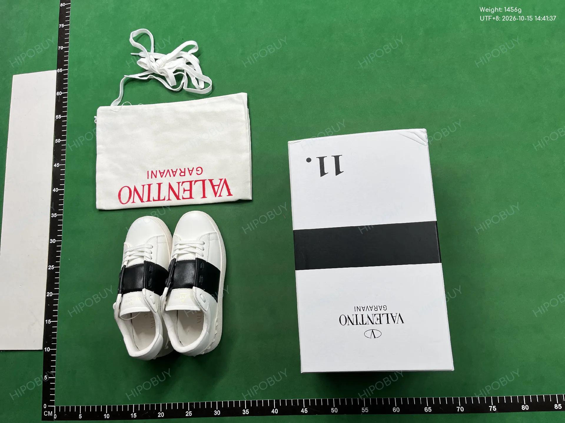 Foto QC 1 de Valentino Open Leather Low-Top Navy Band Rockstud White
