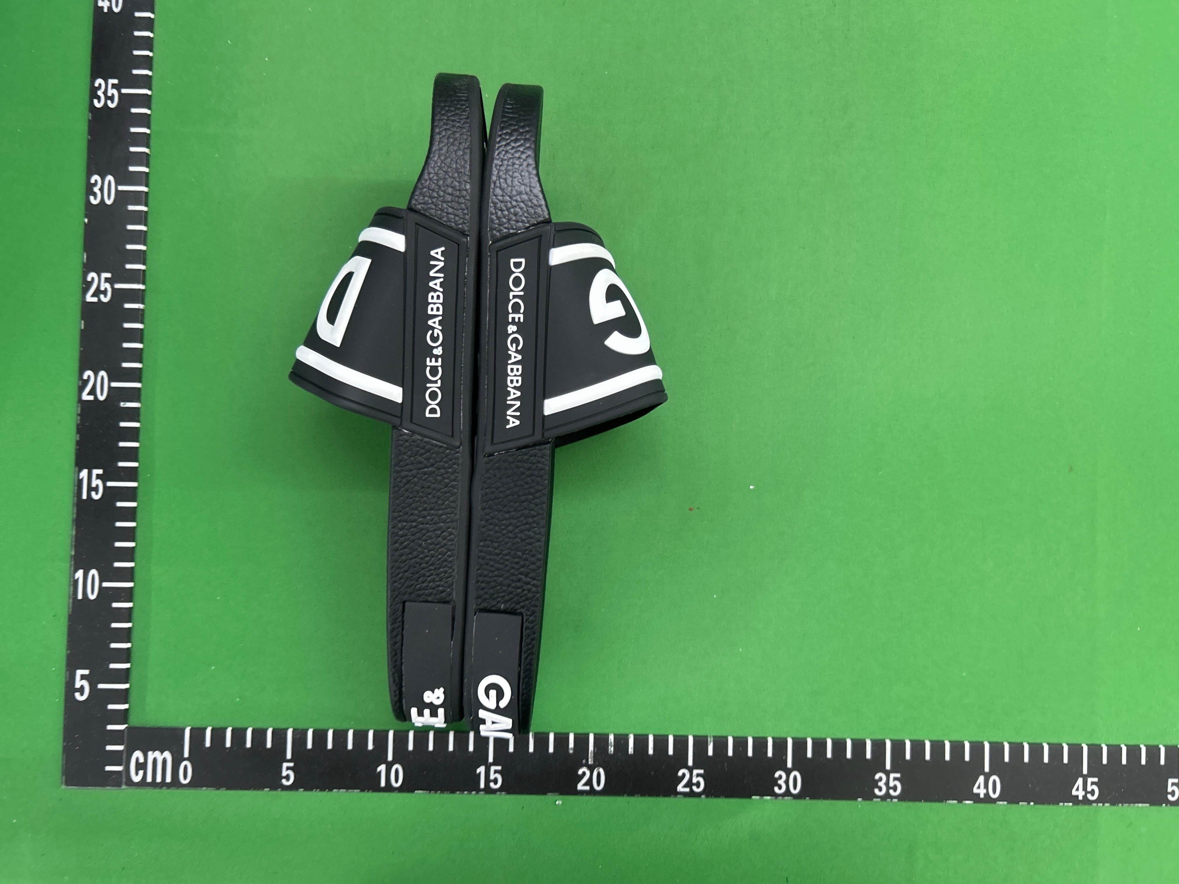 Foto QC 4 de Dolce & Gabbana Beachwear Slides Rubber D&G Logo Black White CS1786 AX389 8B956