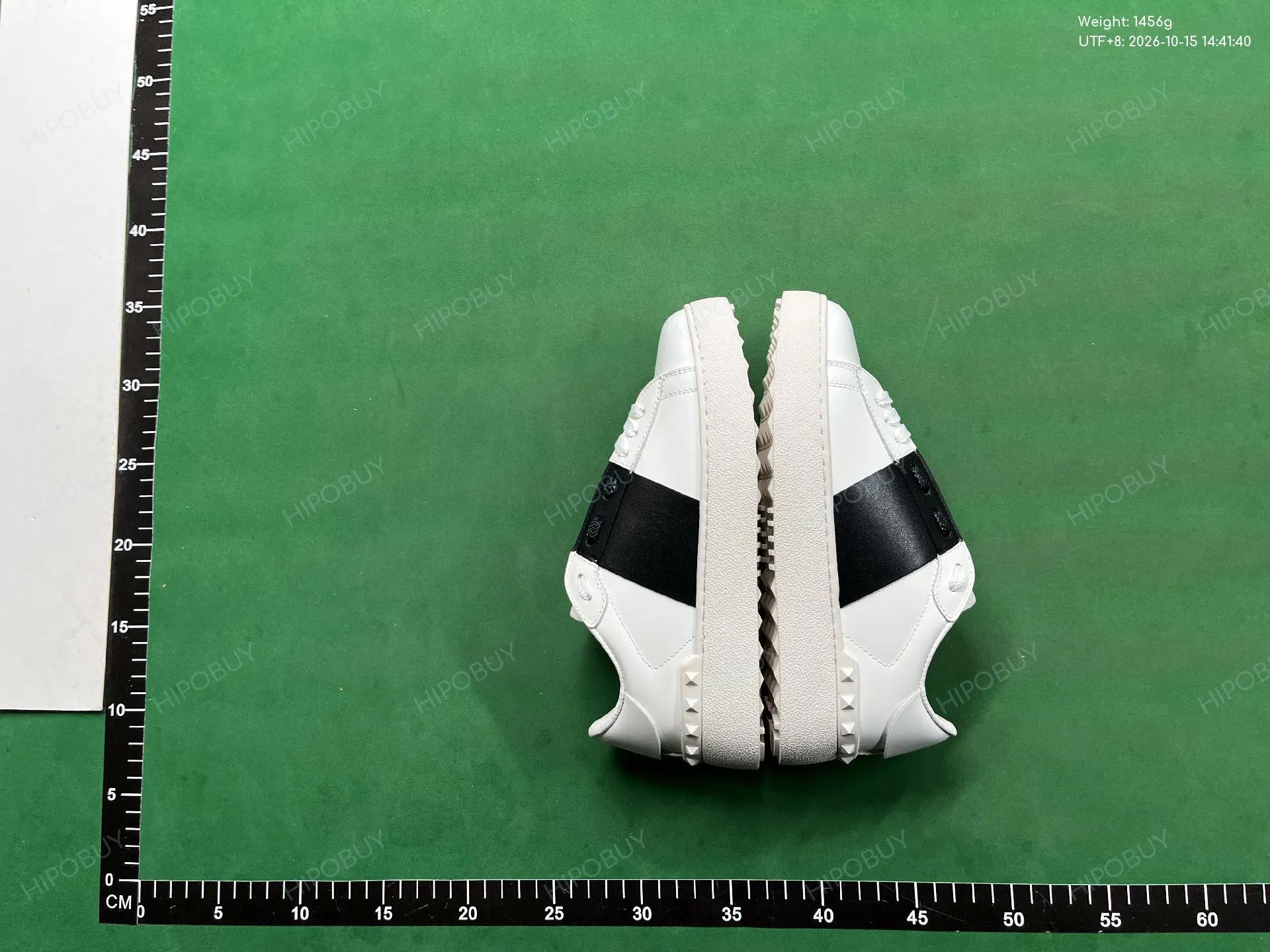 Foto QC 5 de Valentino Open Leather Low-Top Navy Band Rockstud White