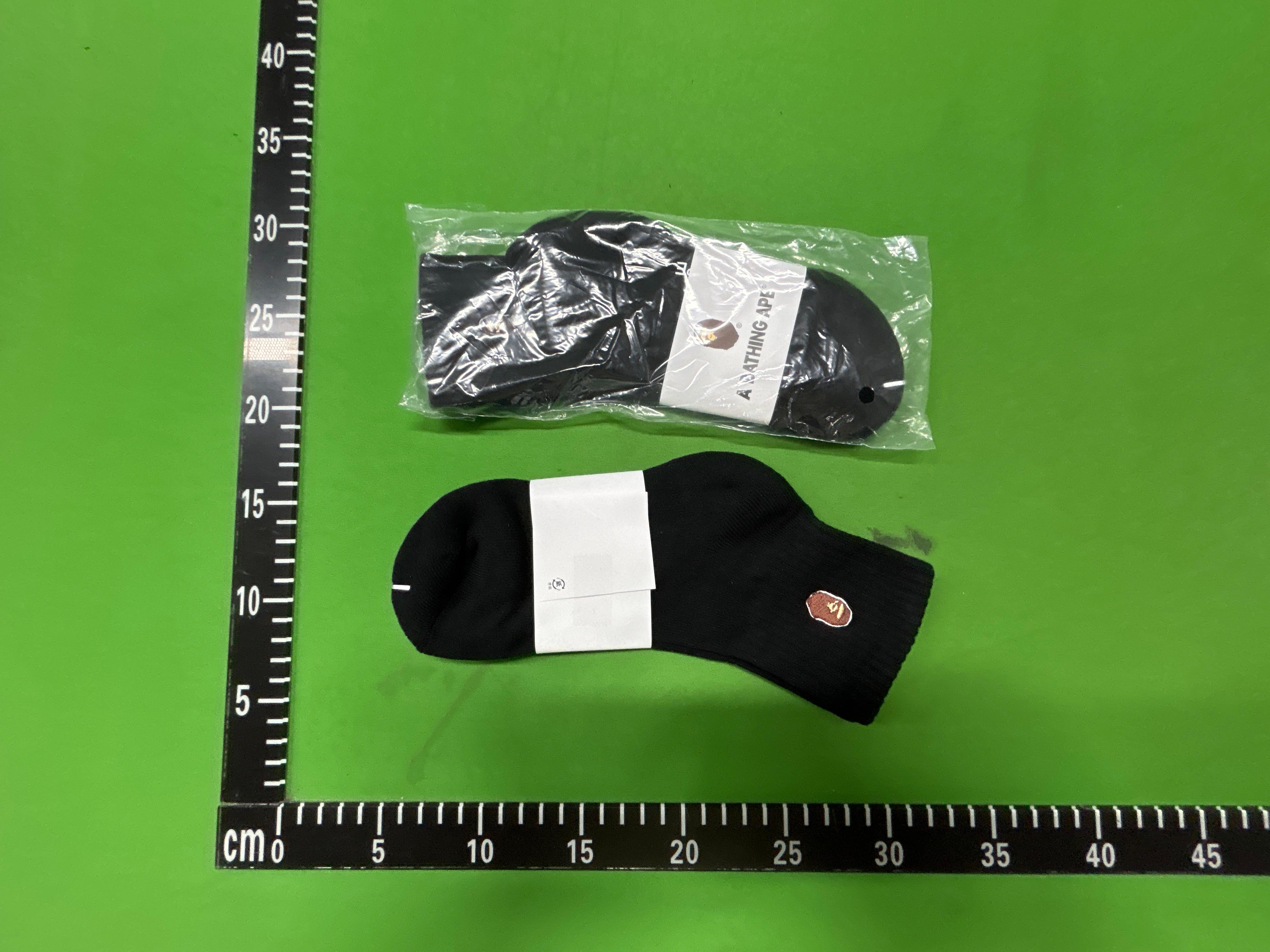 Foto QC 1 de BAPE Crew Socks Cotton Ape Head Black