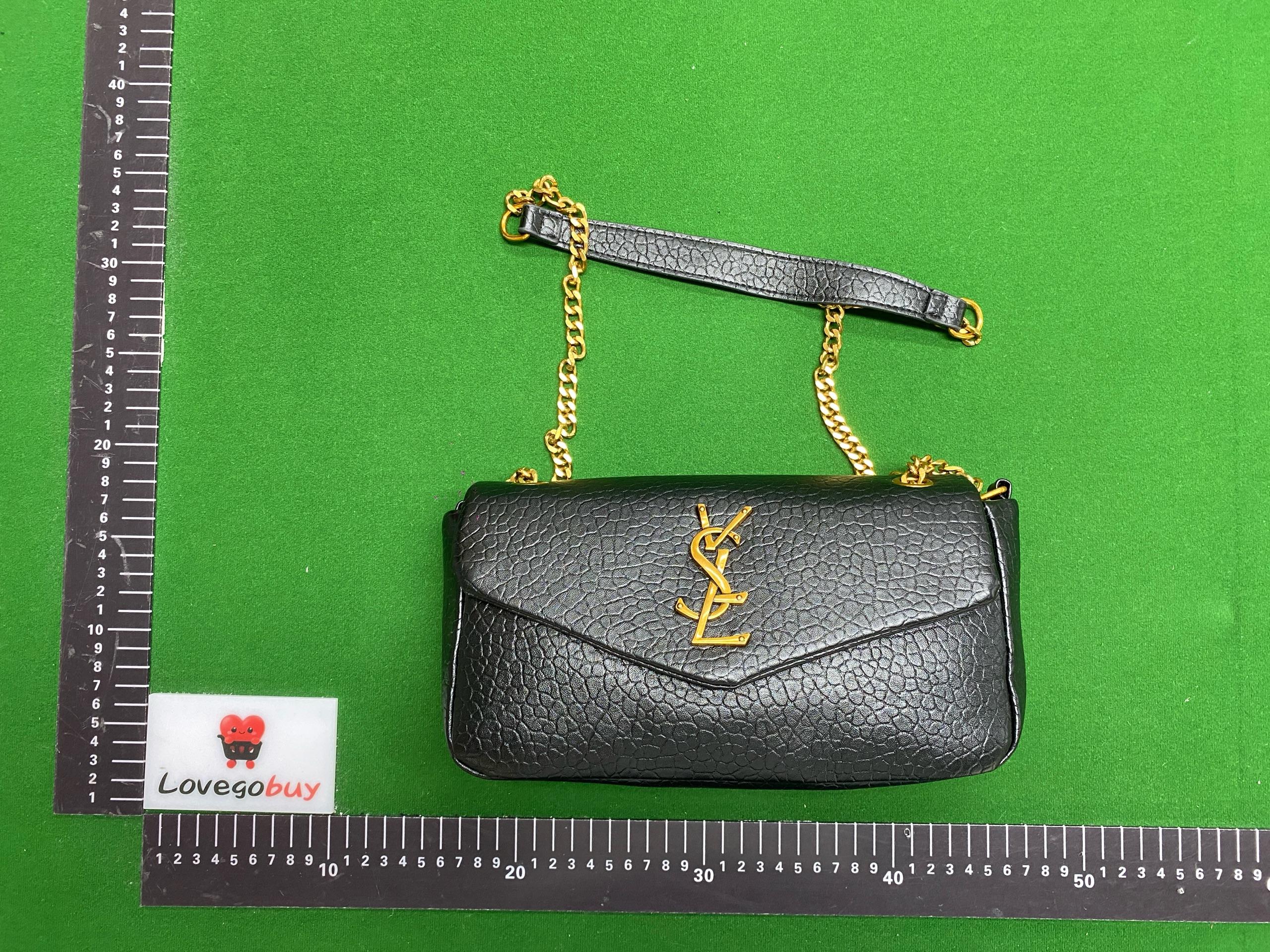 Foto QC 4 de Saint Laurent Jamie Medium Black Crinkled Leather