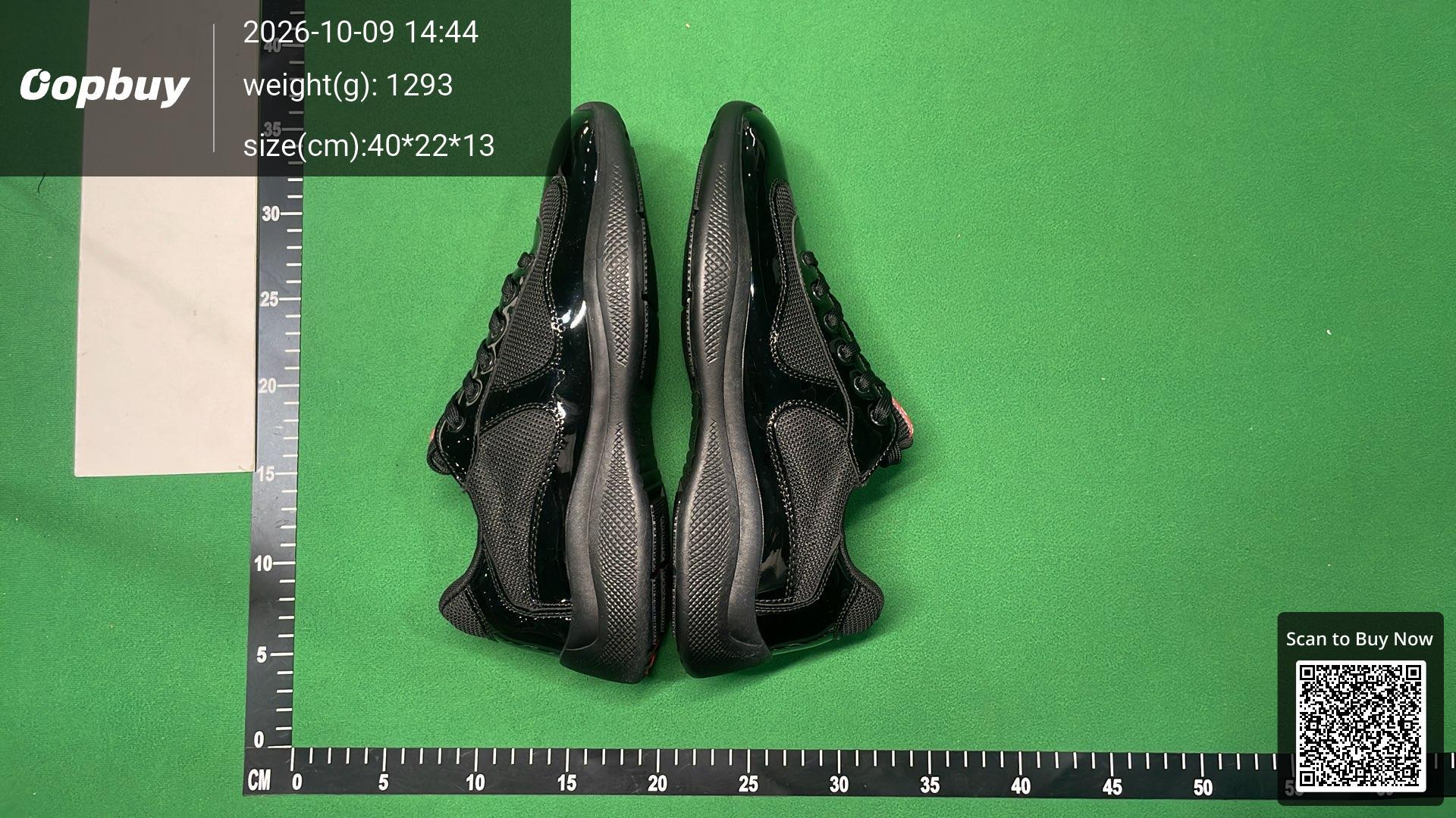 Foto QC 5 de Prada America's Cup Patent Leather Technical Fabric Low Sneakers Royal Blue Silver