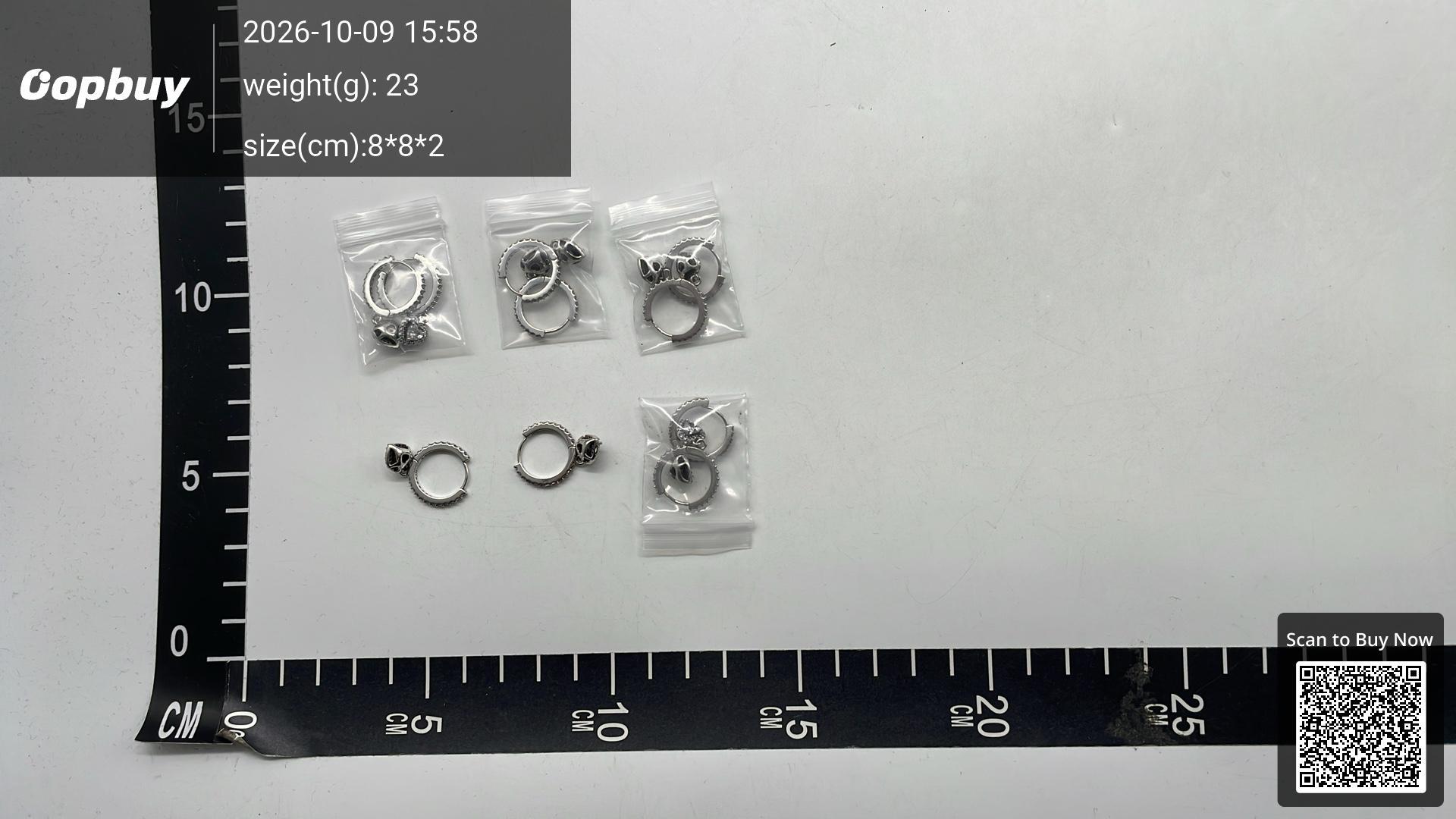 Foto QC 6 de Other Earrings Silver Plated Crystal Blue