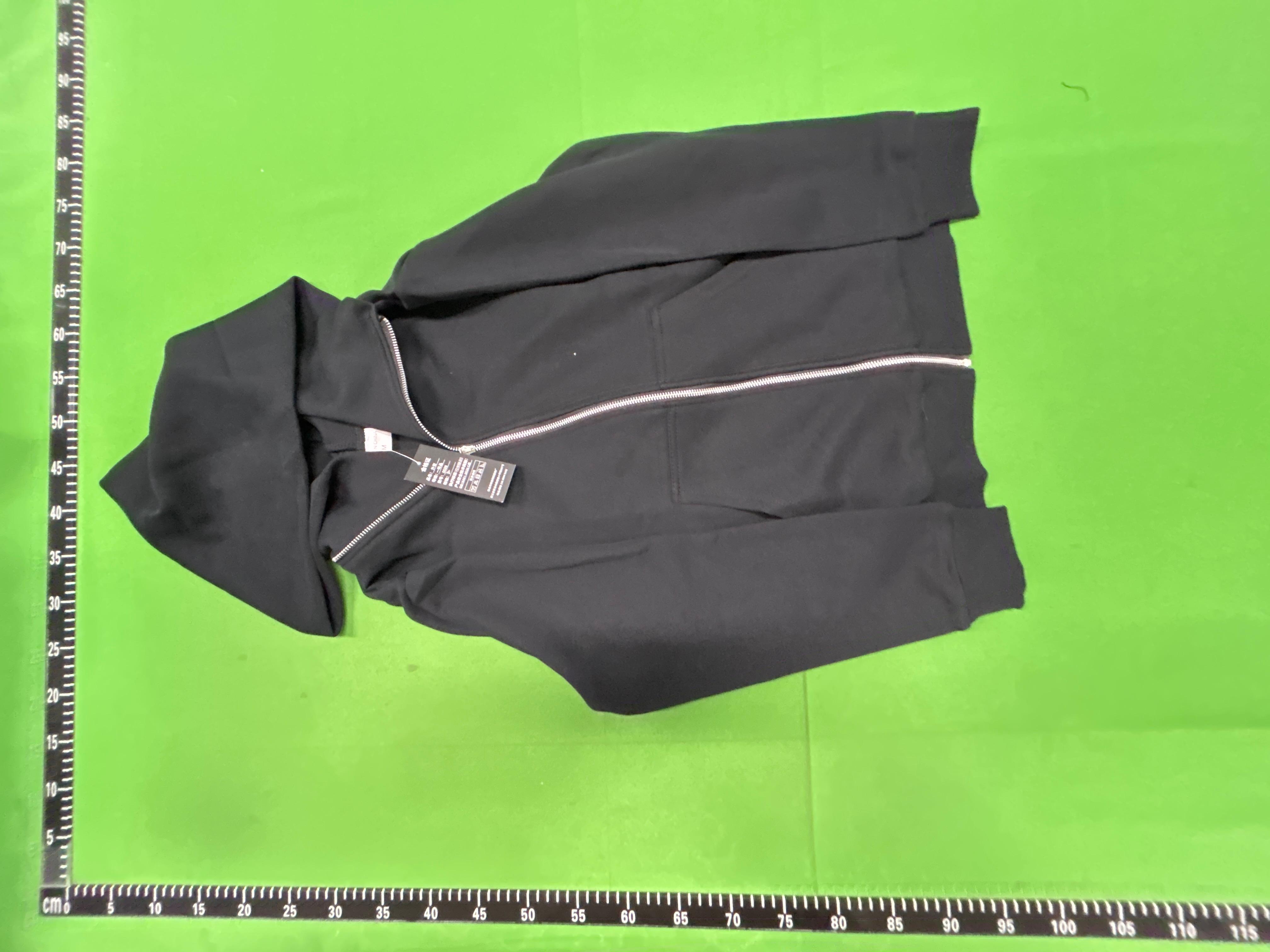 Foto QC 7 de Rick Owens Mountain Jacket Cotton Asymmetric Zip Wizard Hood Black