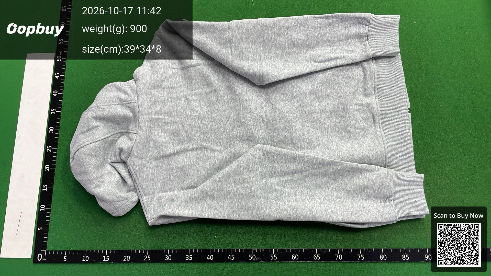 Foto QC 7 de Burberry Hoodie Check Lined Zip Up Grey